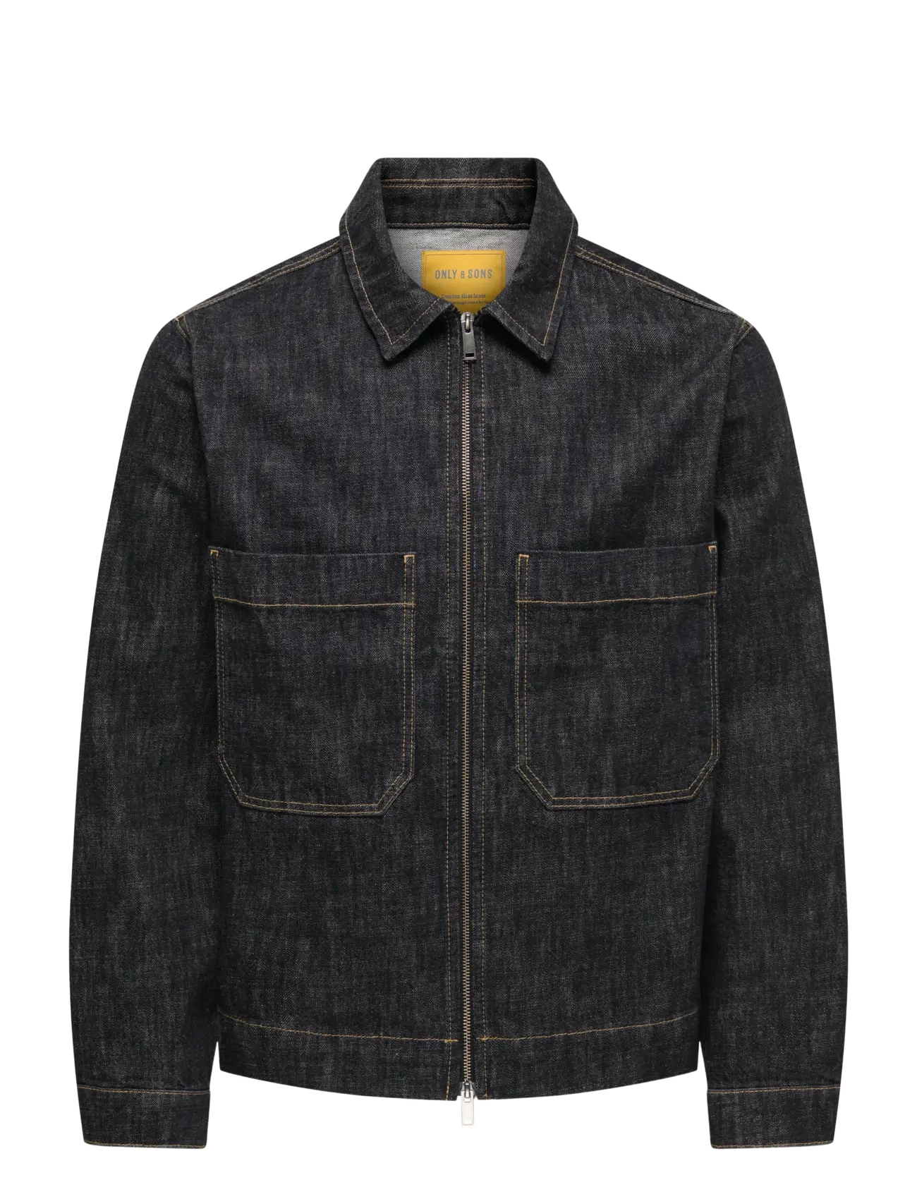 ONLY & SONS - ONSCASSEL BLK RINSE 8542 DOT DNM JACKET - ungefütterte denimjacken - black denim - 1