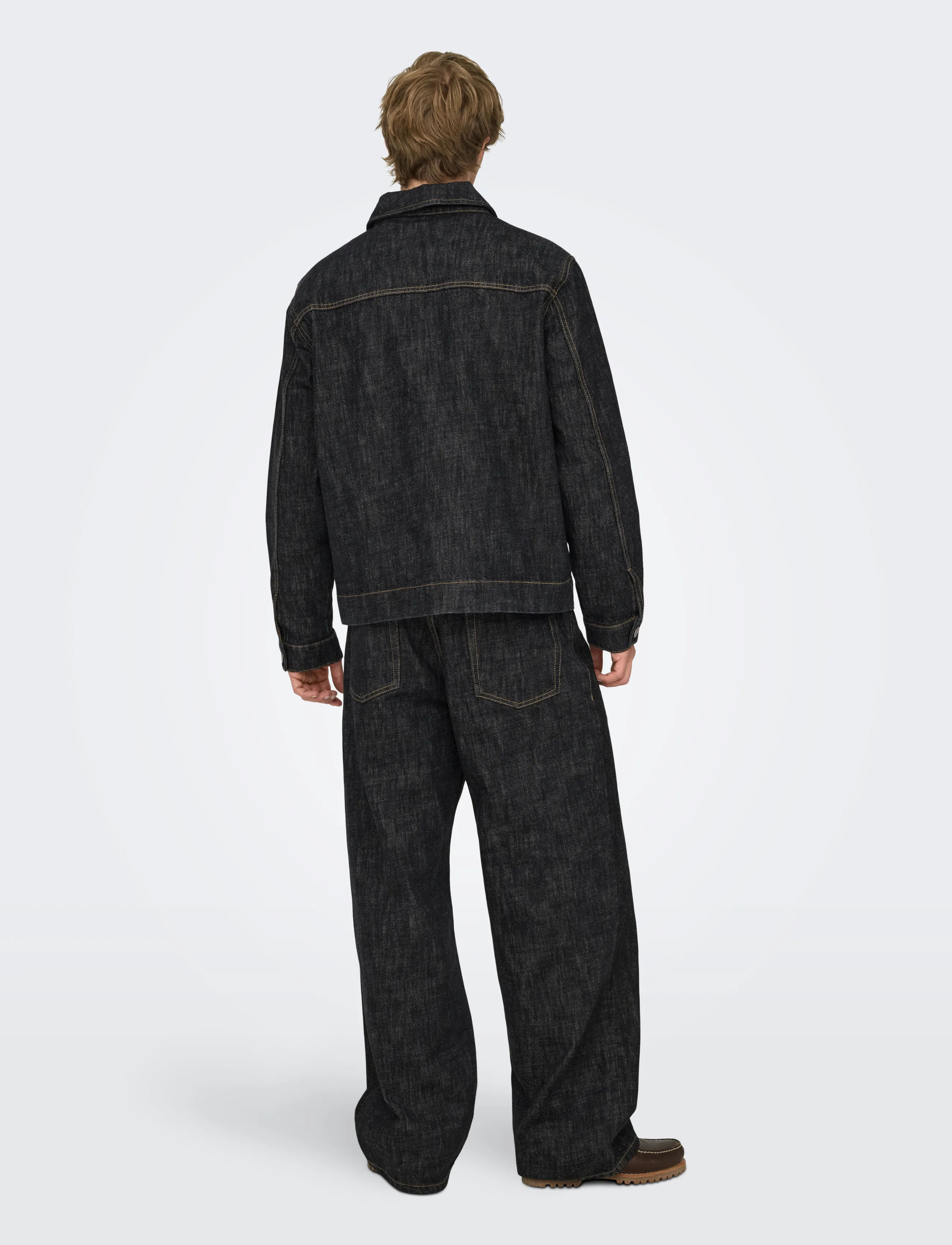 ONLY & SONS - ONSCASSEL BLK RINSE 8542 DOT DNM JACKET - ungefütterte denimjacken - black denim - 3