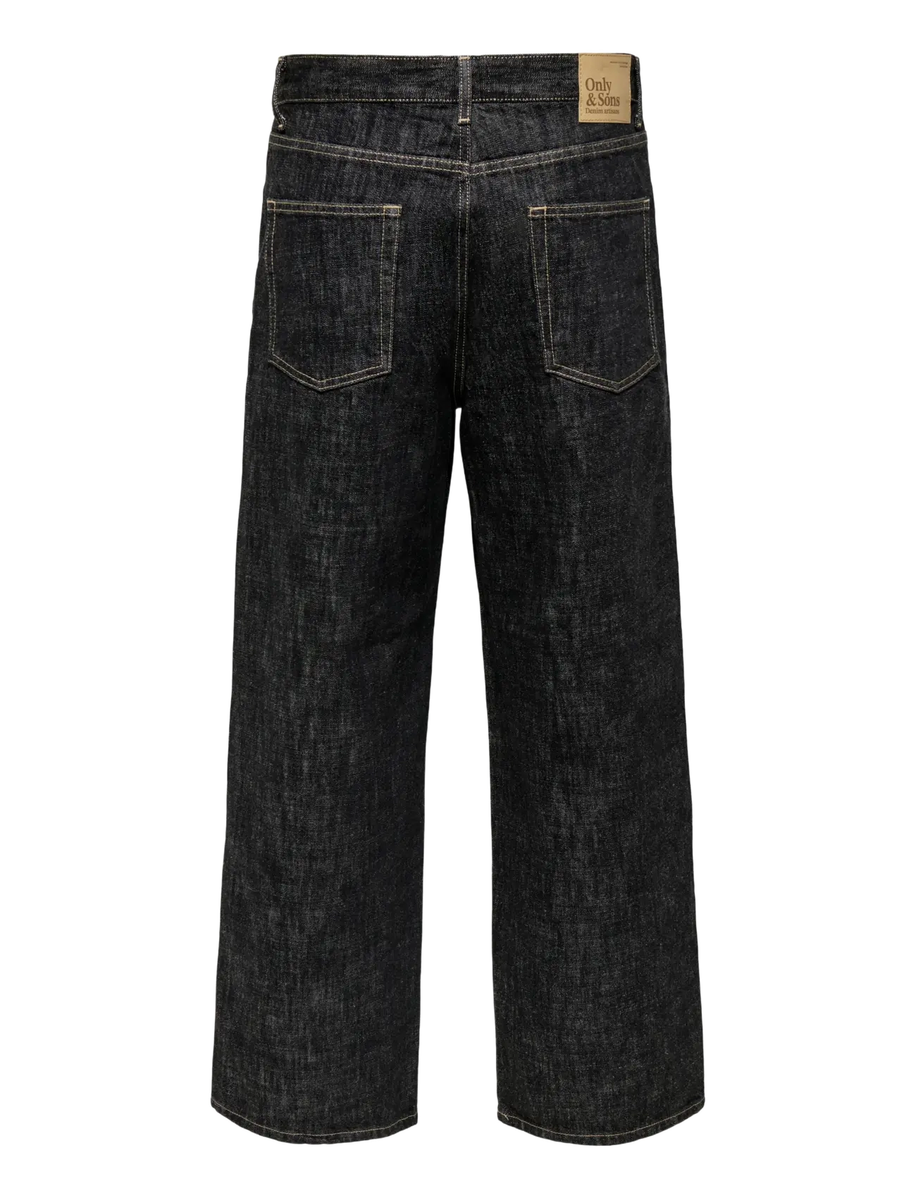 ONLY & SONS - ONSREMI WIDE BLACK 8567 CRO DNM NOOS - weite jeans - black denim - 2
