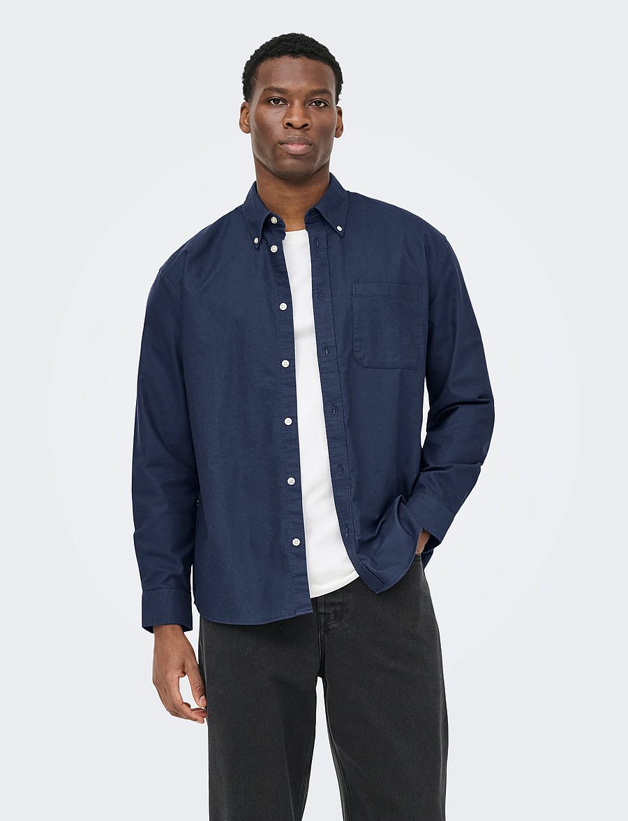 ONLY & SONS - ONSOXFORD LS SHIRT FRML NOOS - oxford skjorter - blue nights - 0