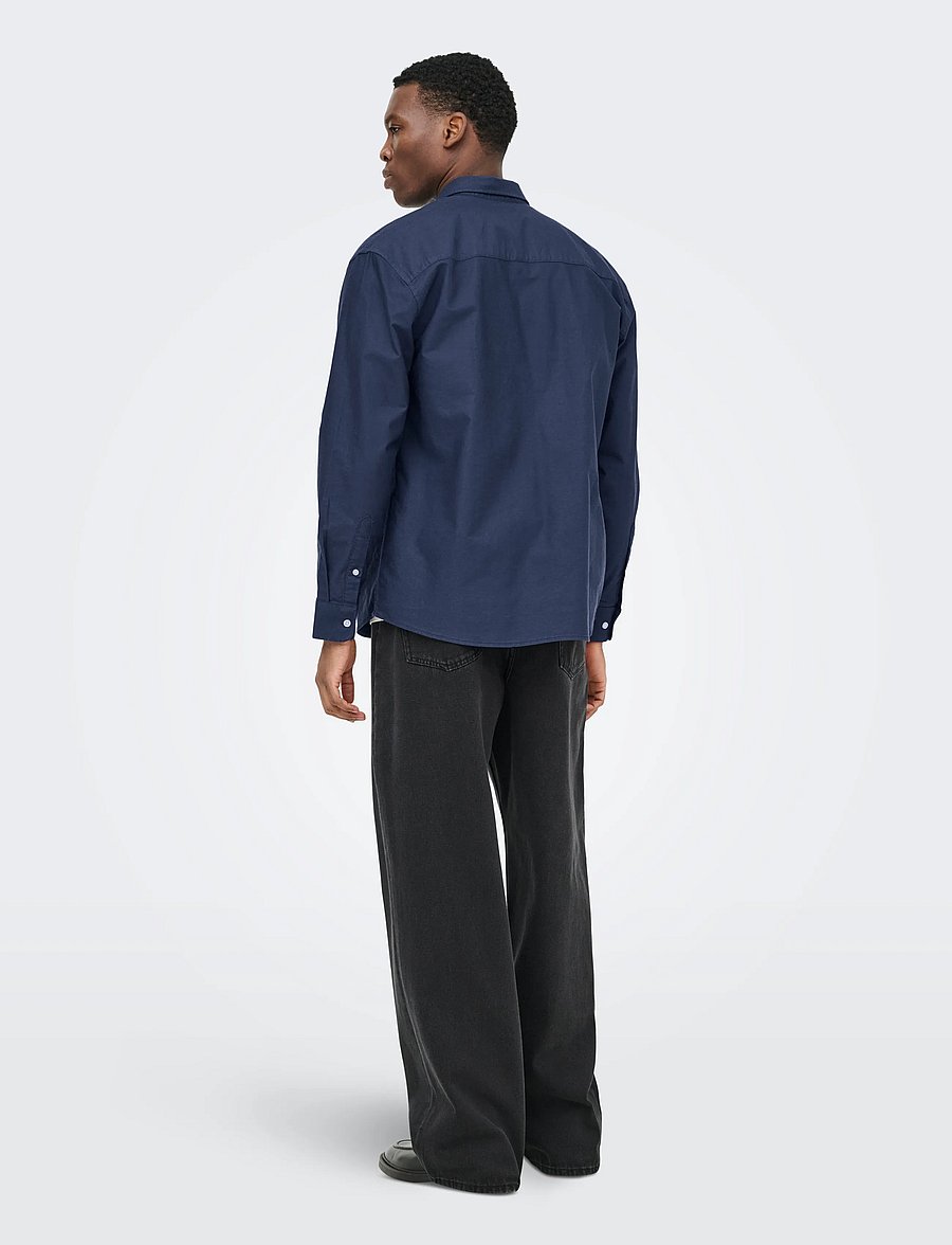 ONLY & SONS - ONSOXFORD LS SHIRT FRML NOOS - oxford skjorter - blue nights - 3