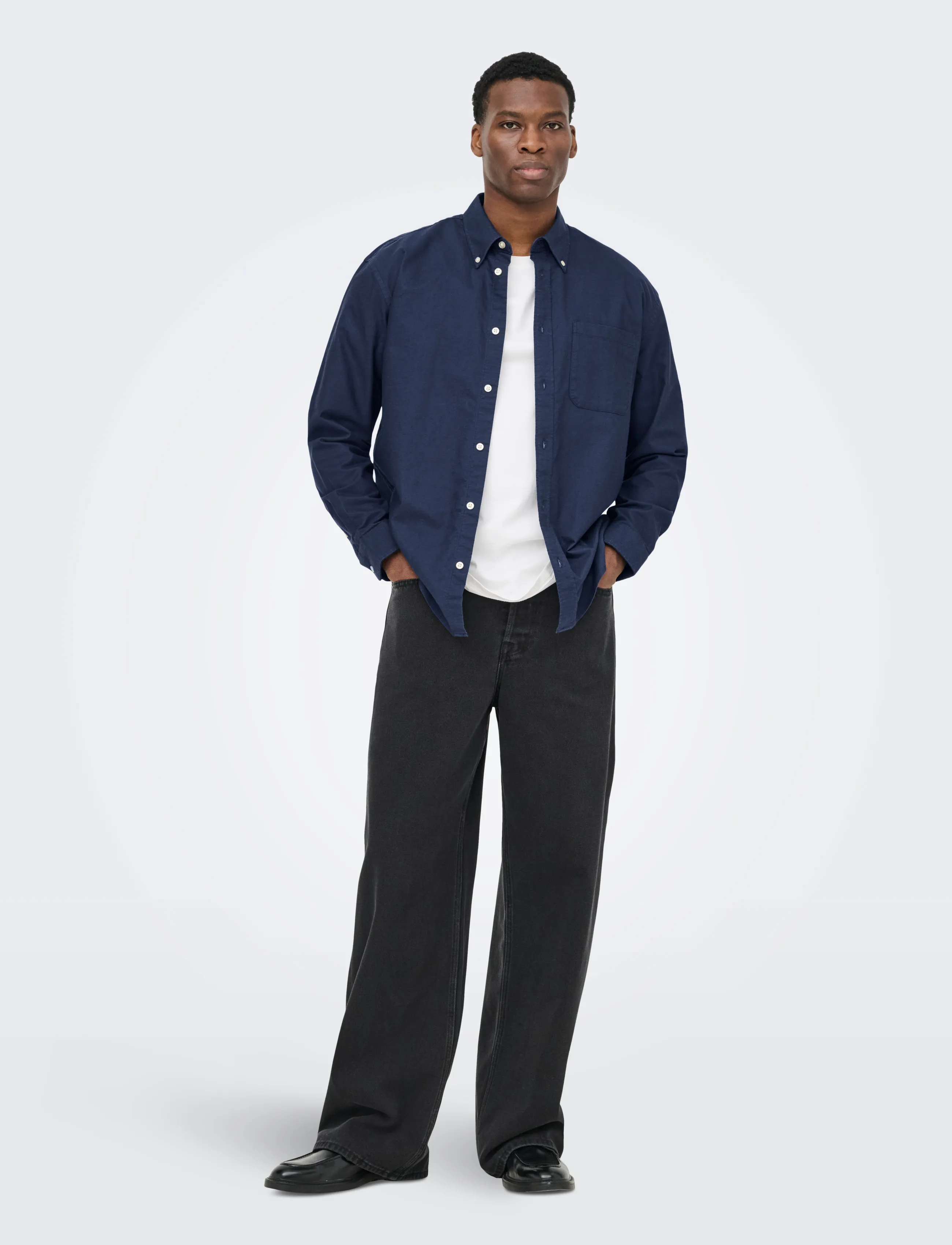ONLY & SONS - ONSOXFORD LS SHIRT FRML NOOS - oxford skjorter - blue nights - 4