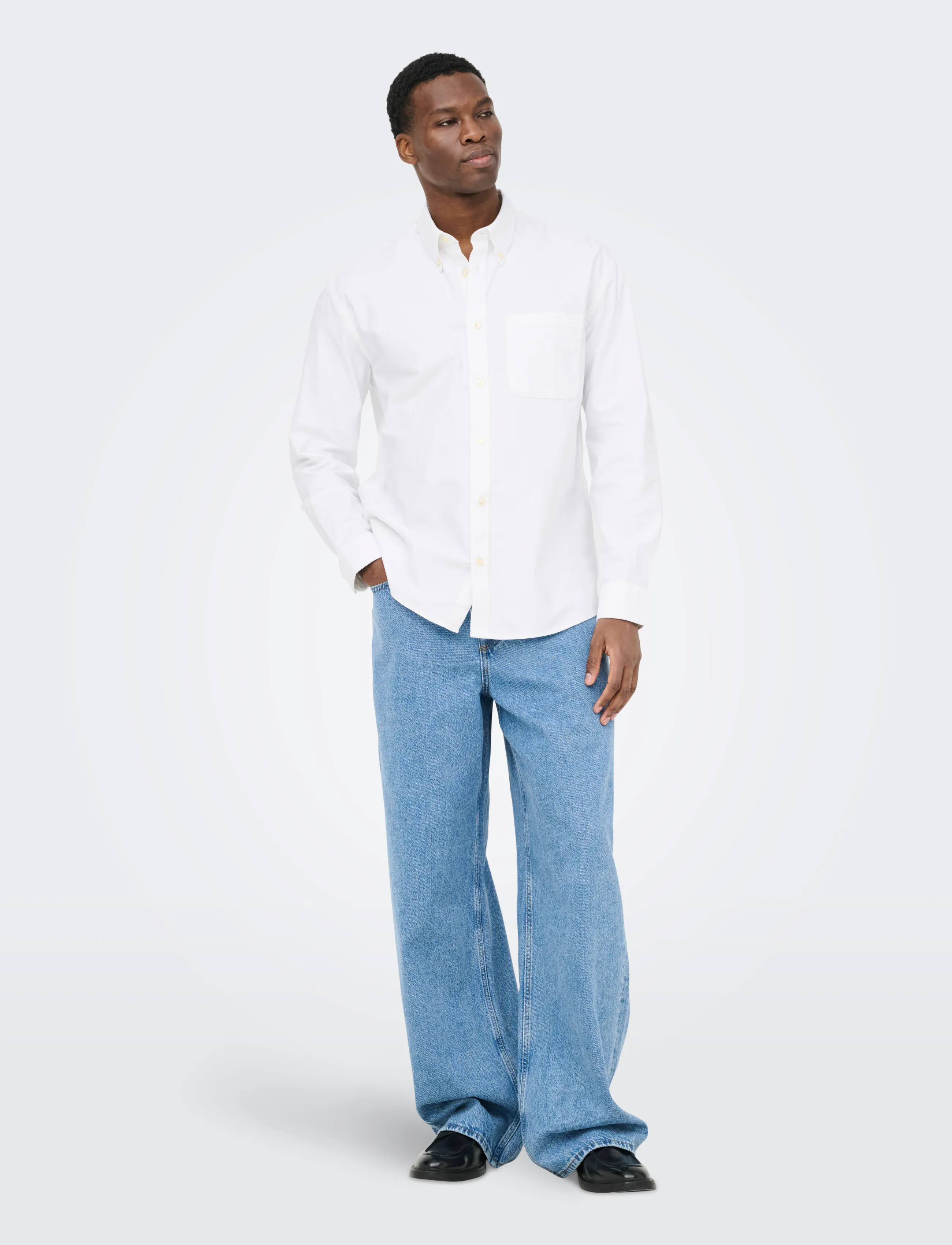 ONLY & SONS - ONSOXFORD LS SHIRT FRML NOOS - oxford shirts - bright white - 4