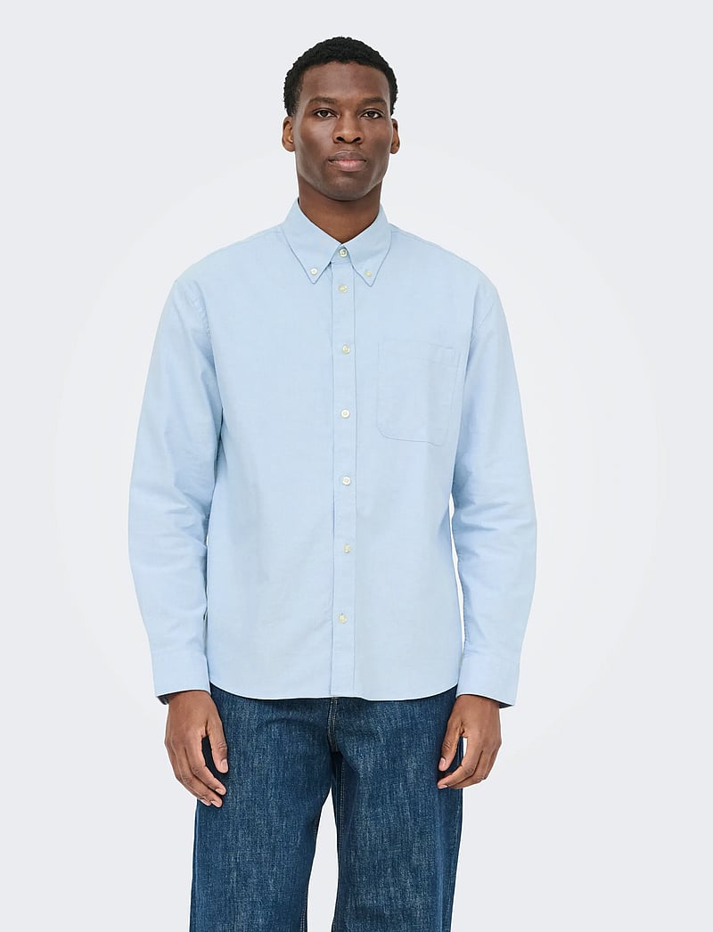 ONLY & SONS - ONSOXFORD LS SHIRT FRML NOOS - oxford skjorter - cashmere blue - 0