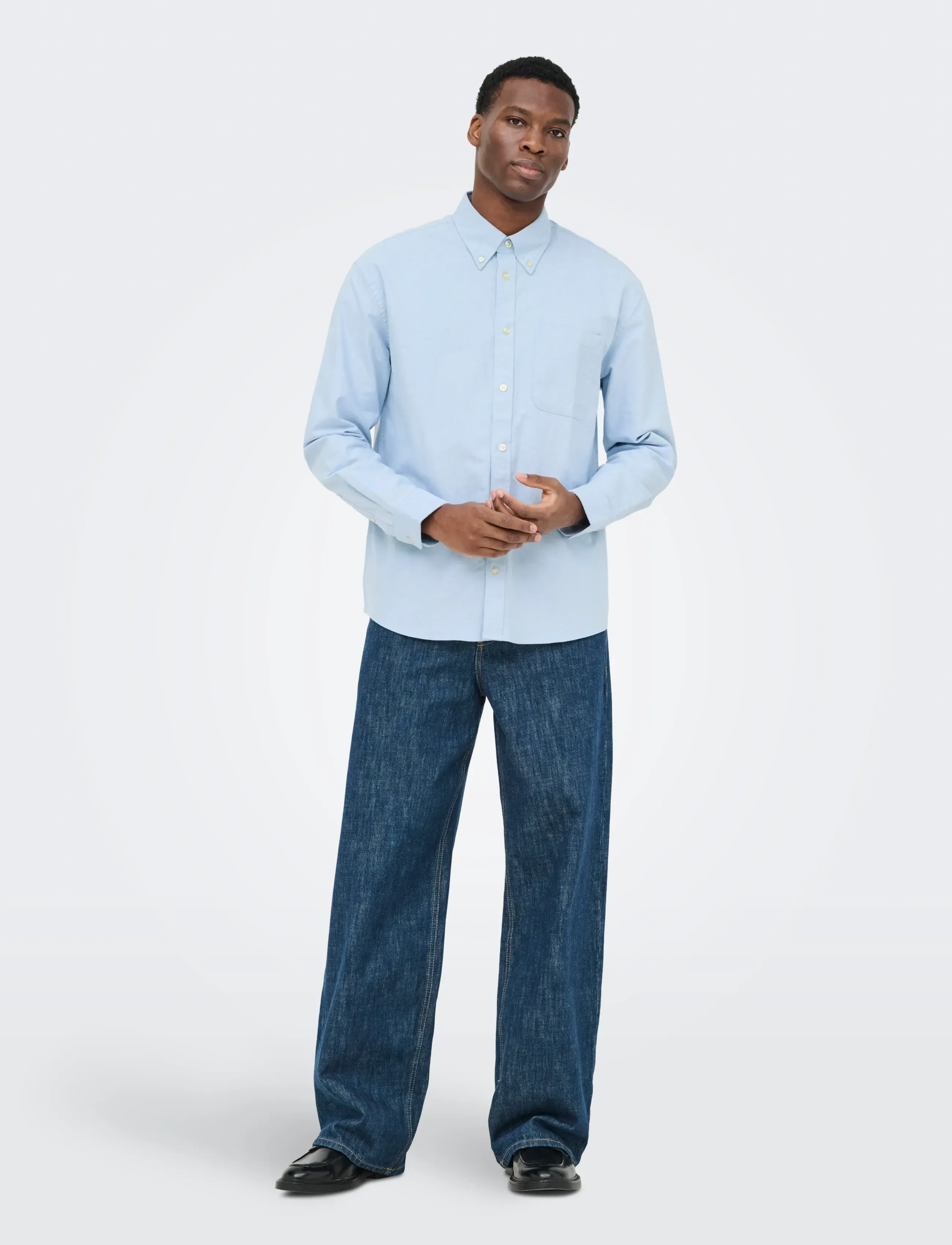 ONLY & SONS - ONSOXFORD LS SHIRT FRML NOOS - oxford shirts - cashmere blue - 4