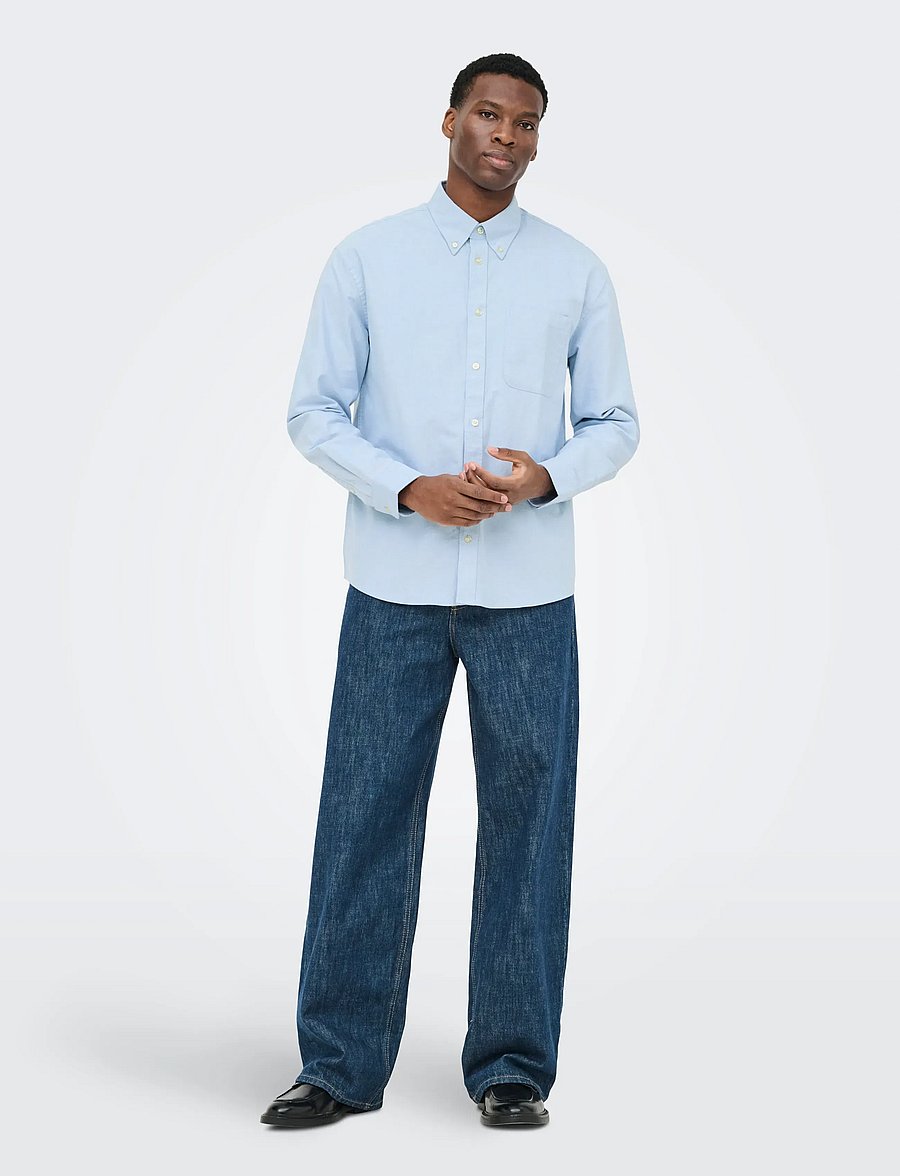 ONLY & SONS - ONSOXFORD LS SHIRT FRML NOOS - oxford shirts - cashmere blue - 4