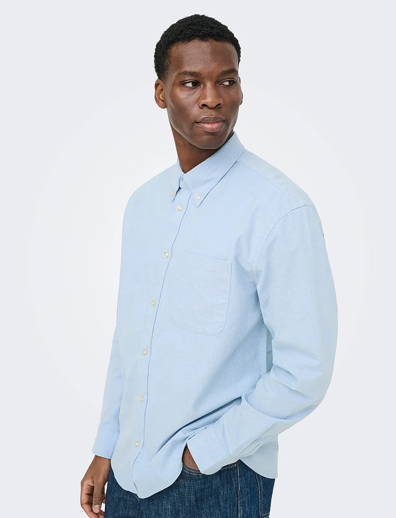 ONLY & SONS - ONSOXFORD LS SHIRT FRML NOOS - oxford skjorter - cashmere blue - 3