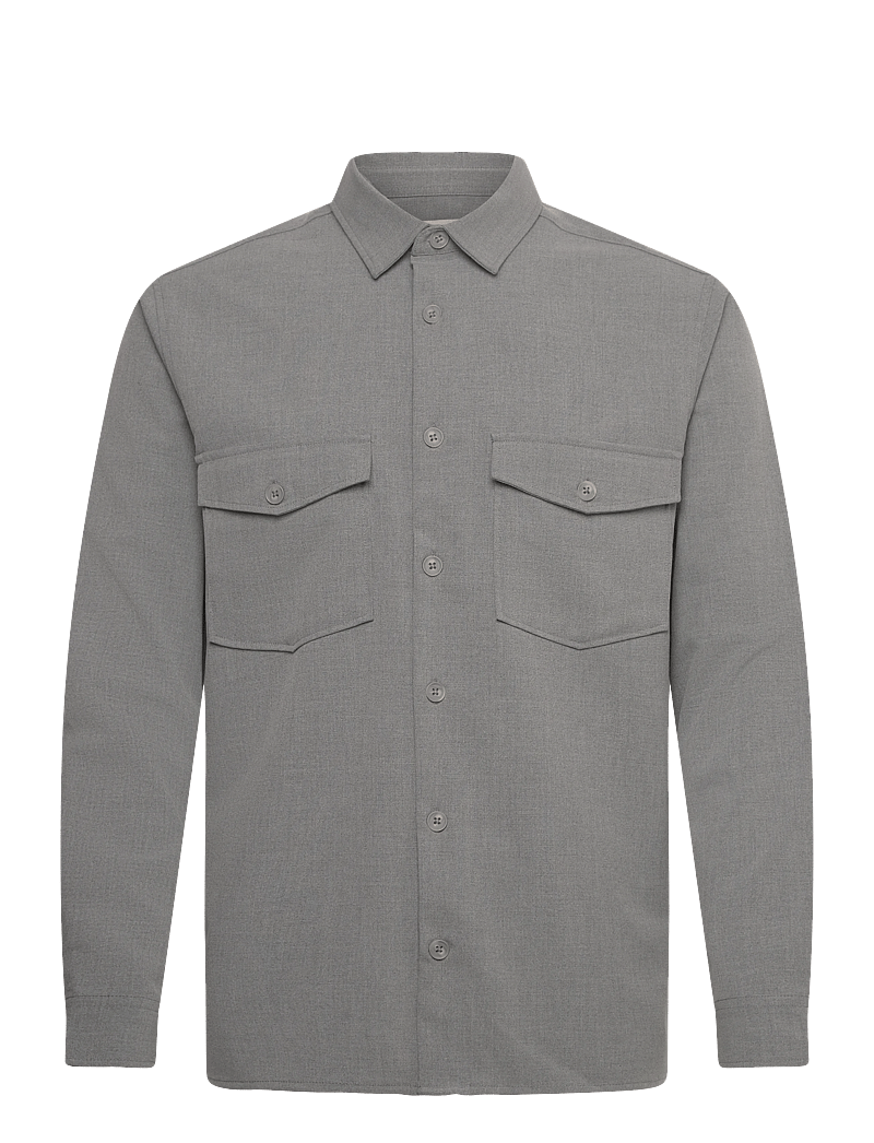 ONLY & SONS - ONSVENUS REG OVERSHIRT NOOS - kollektioner - light grey melange - 0