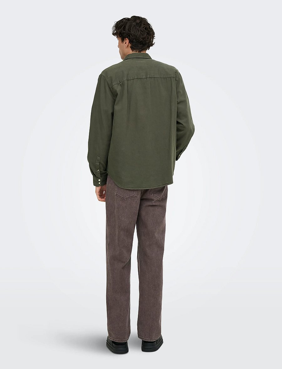 ONLY & SONS - ONSRAY WESTERN REG LS SHIRT NOOS - denimskjorter - beluga - 3