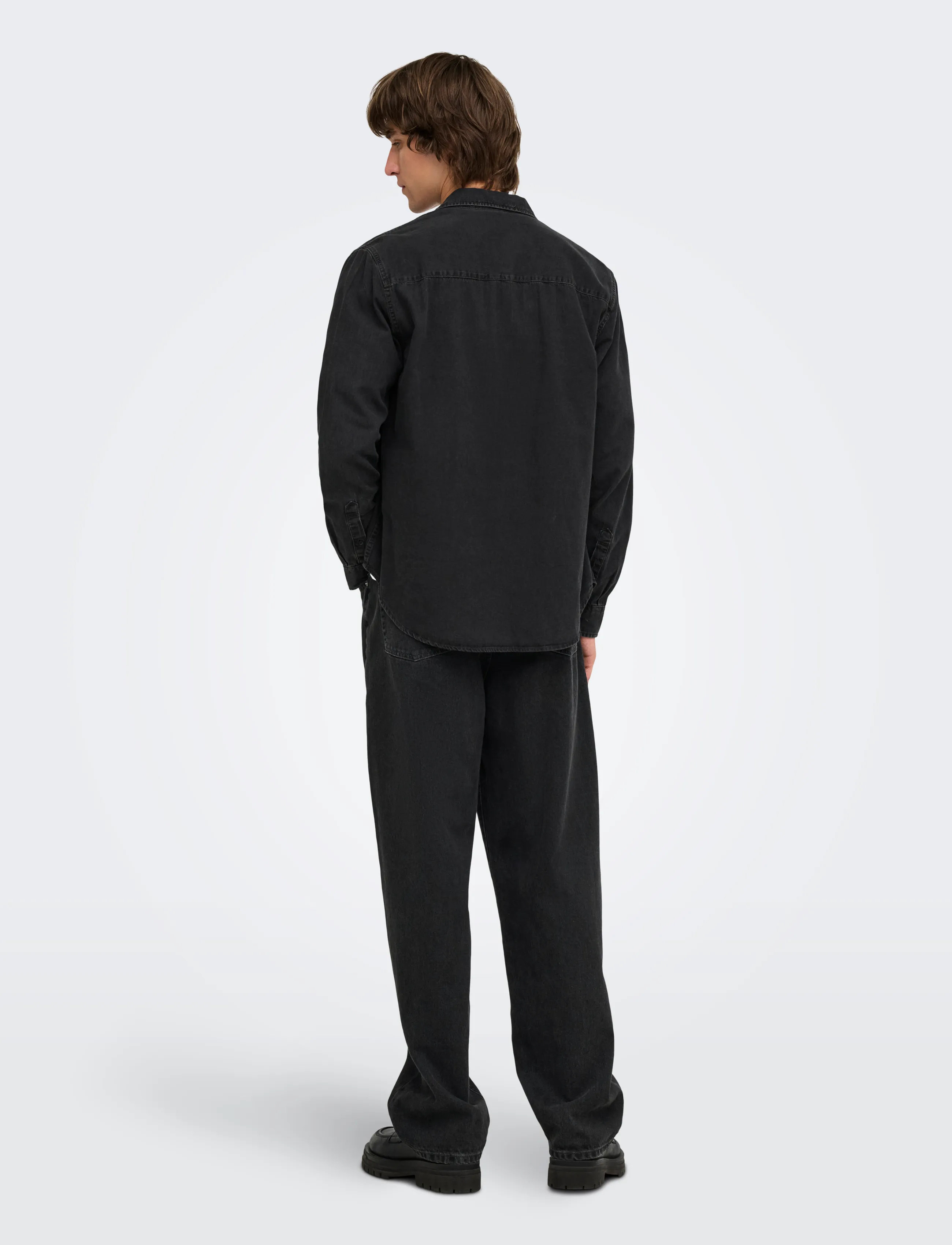ONLY & SONS - ONSRAY WESTERN REG LS SHIRT NOOS - jeanshemden - black denim - 3