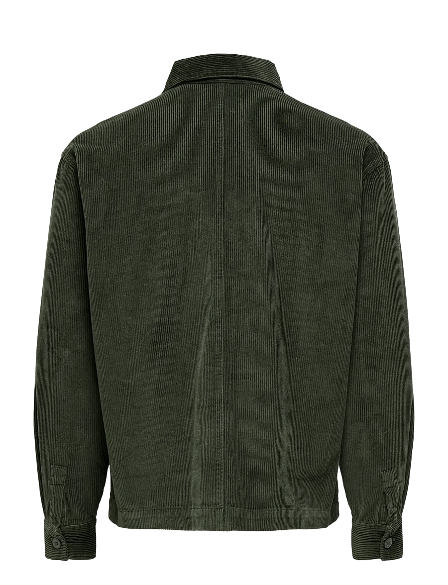 ONLY & SONS - ONSSIMON CORD RLX 017 SHIRT - fløjlsskjorter - beluga - 2