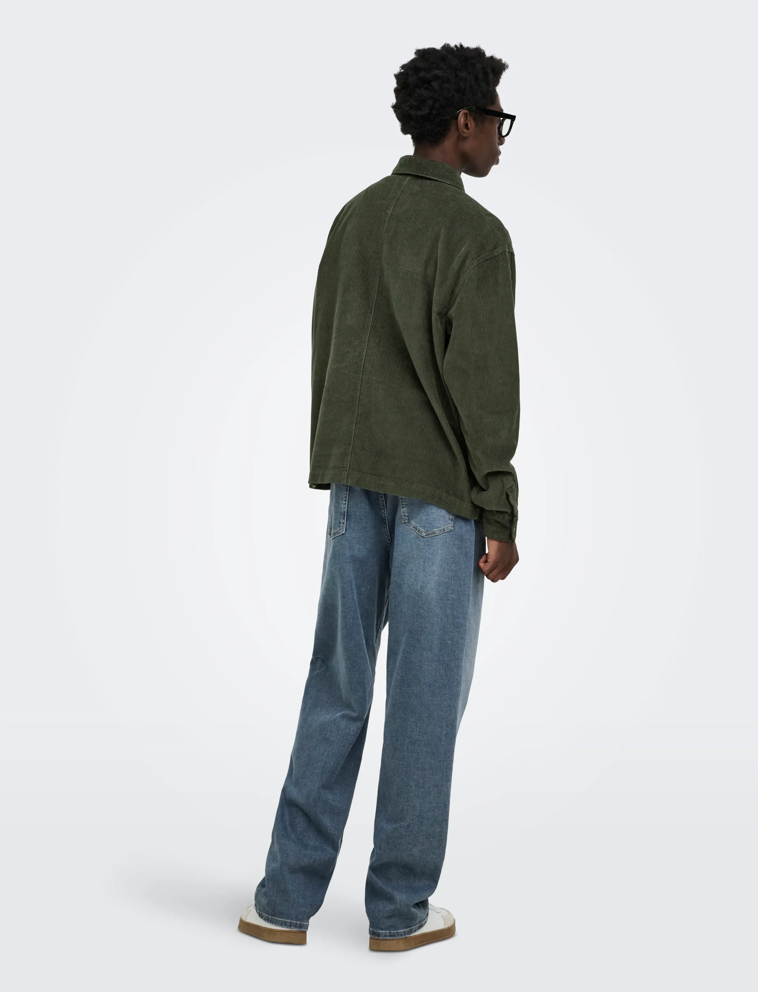 ONLY & SONS - ONSSIMON CORD RLX 017 SHIRT - fløjlsskjorter - beluga - 3