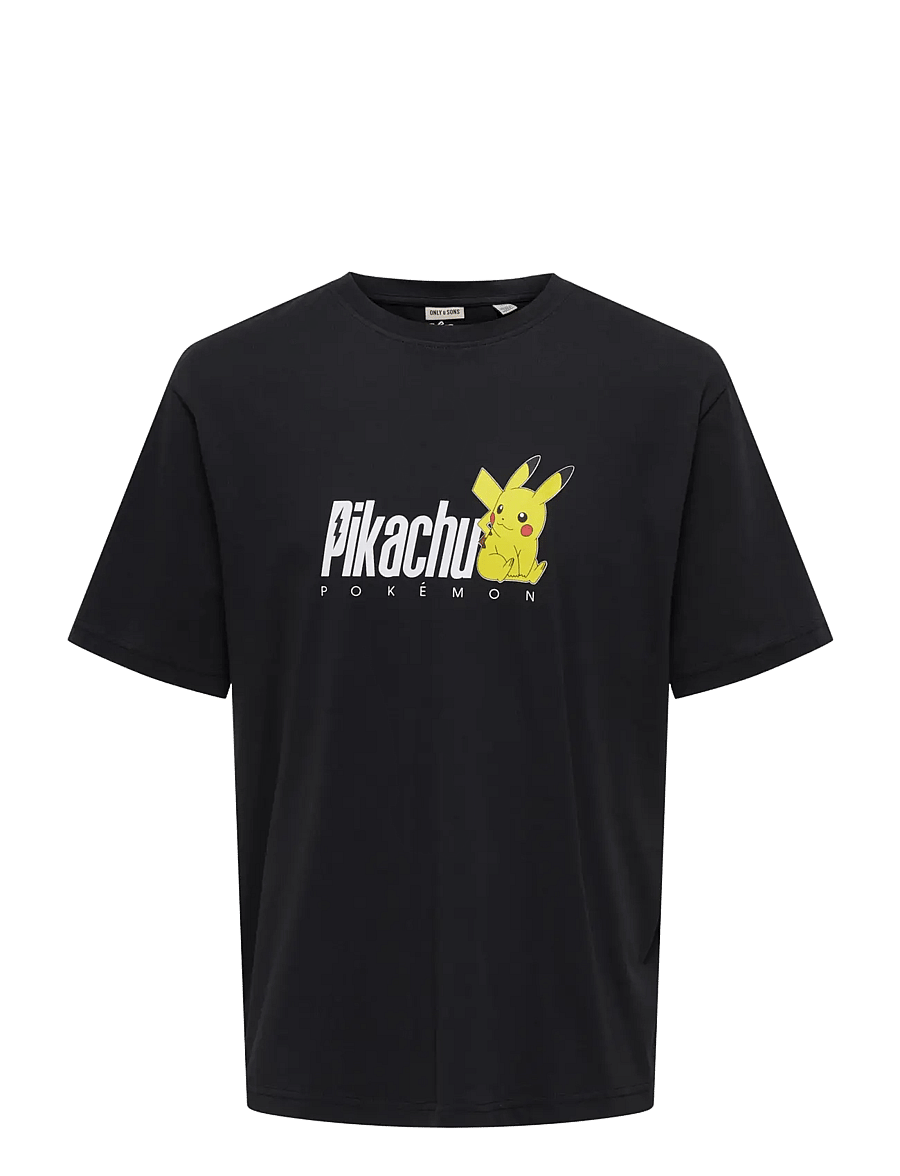 ONLY & SONS - OSJPOKEMON RLX SS LIC TEE - kortärmade t-shirts - jet black - 0