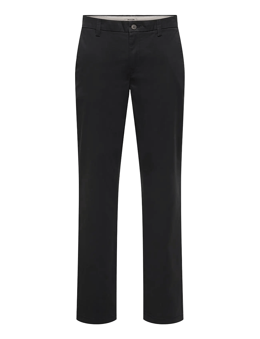 ONLY & SONS - ONSWEFT REG TWILL 0595 CHINO PANT NOOS - black - 1