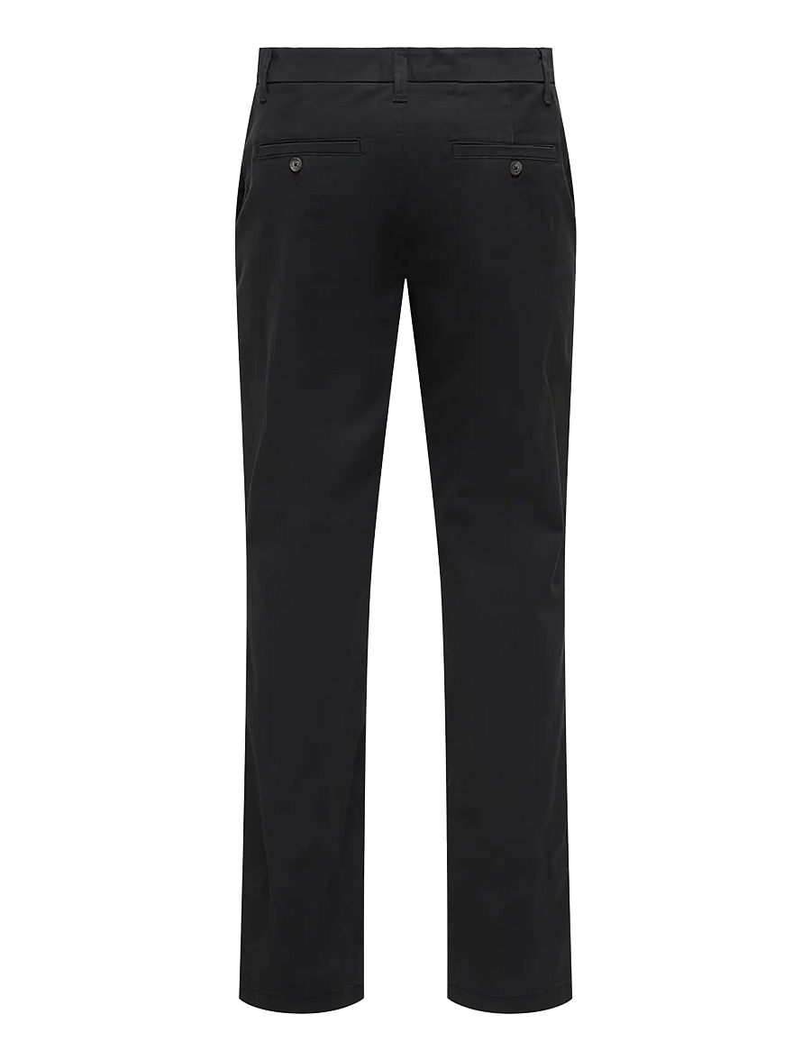 ONLY & SONS - ONSWEFT REG TWILL 0595 CHINO PANT NOOS - black - 2