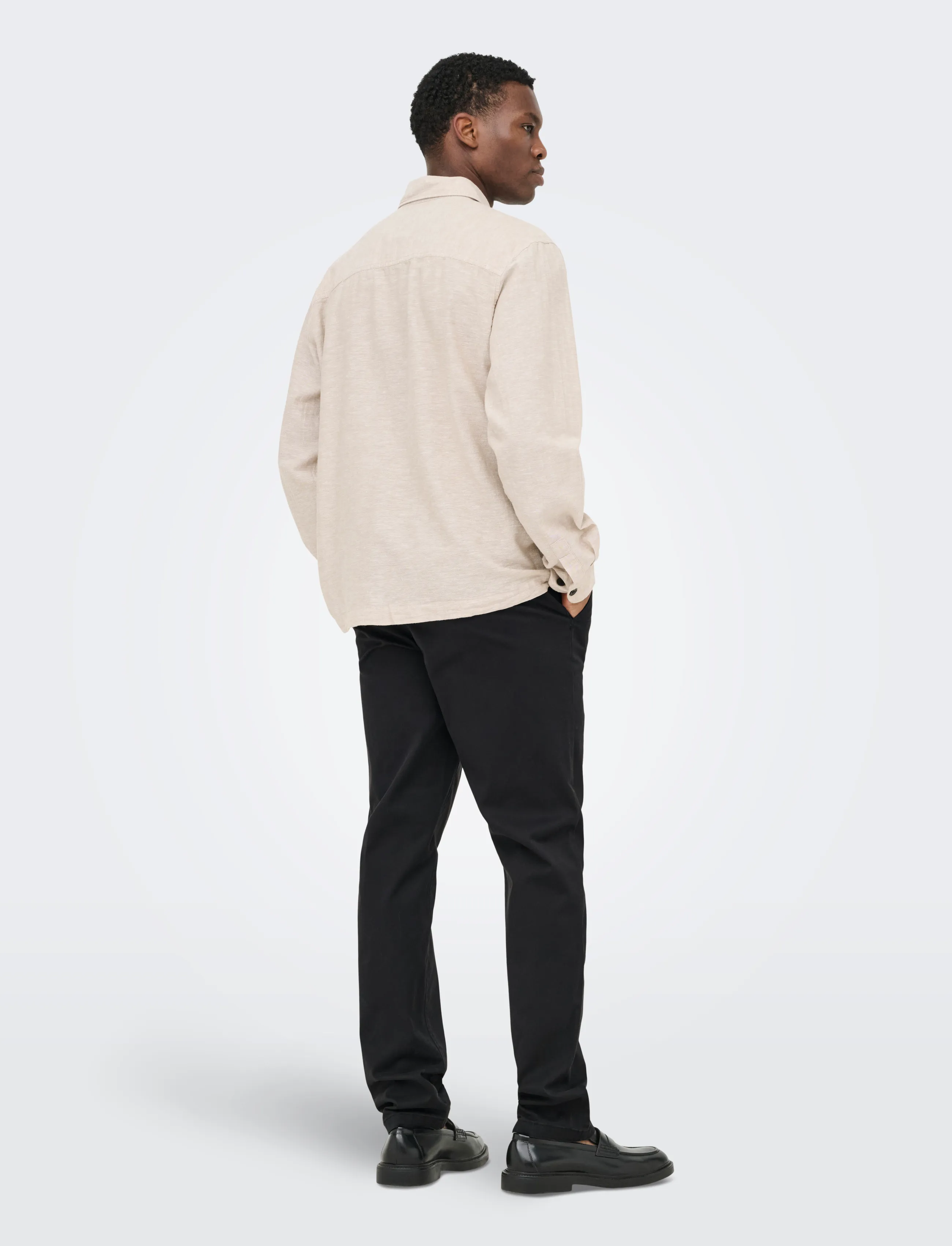 ONLY & SONS - ONSWEFT REG TWILL 0595 CHINO PANT NOOS - black - 3