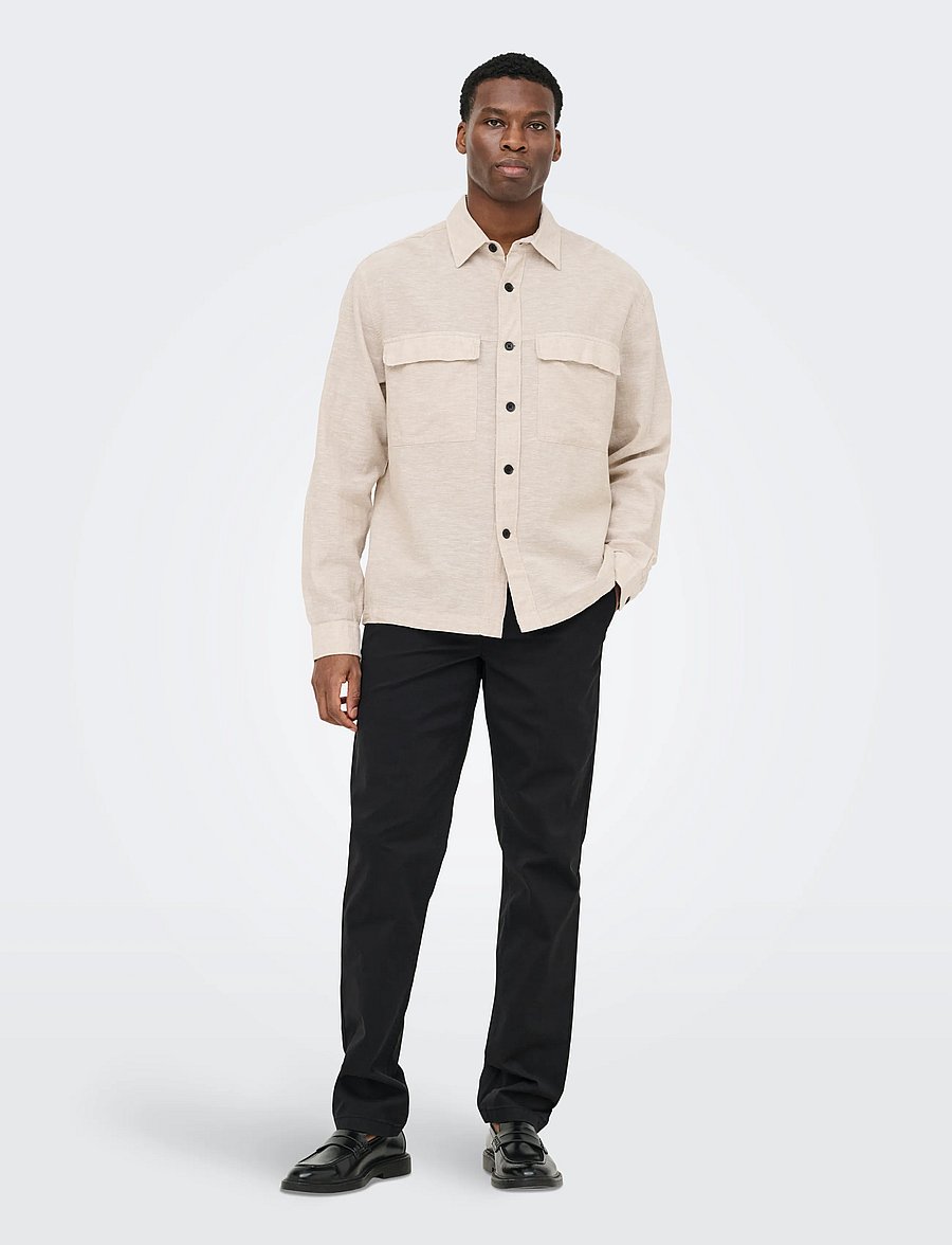 ONLY & SONS - ONSWEFT REG TWILL 0595 CHINO PANT NOOS - black - 4