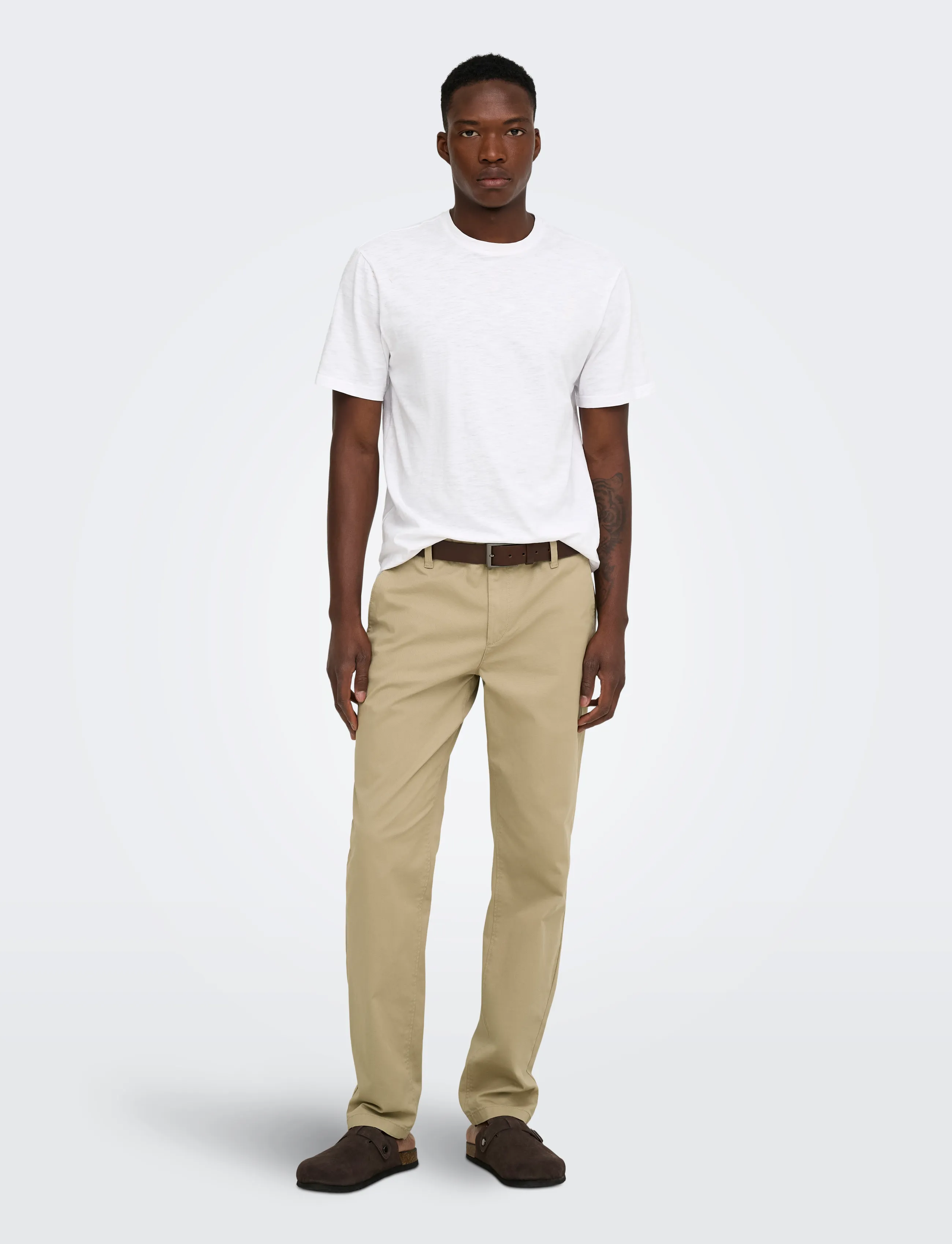 ONLY & SONS - ONSWEFT REG TWILL 0595 CHINO PANT NOOS - chinchilla - 4