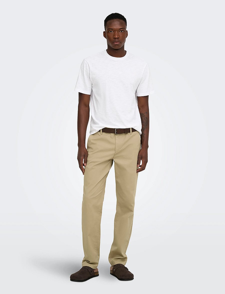 ONLY & SONS - ONSWEFT REG TWILL 0595 CHINO PANT NOOS - freizeithosen - chinchilla - 4