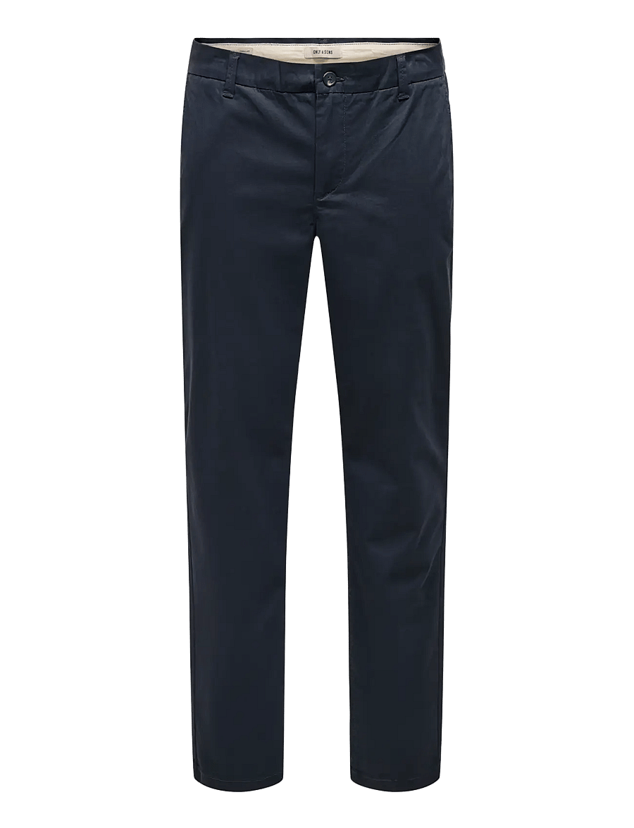 ONLY & SONS - ONSWEFT REG TWILL 0595 CHINO PANT NOOS - freizeithosen - dark navy - 1