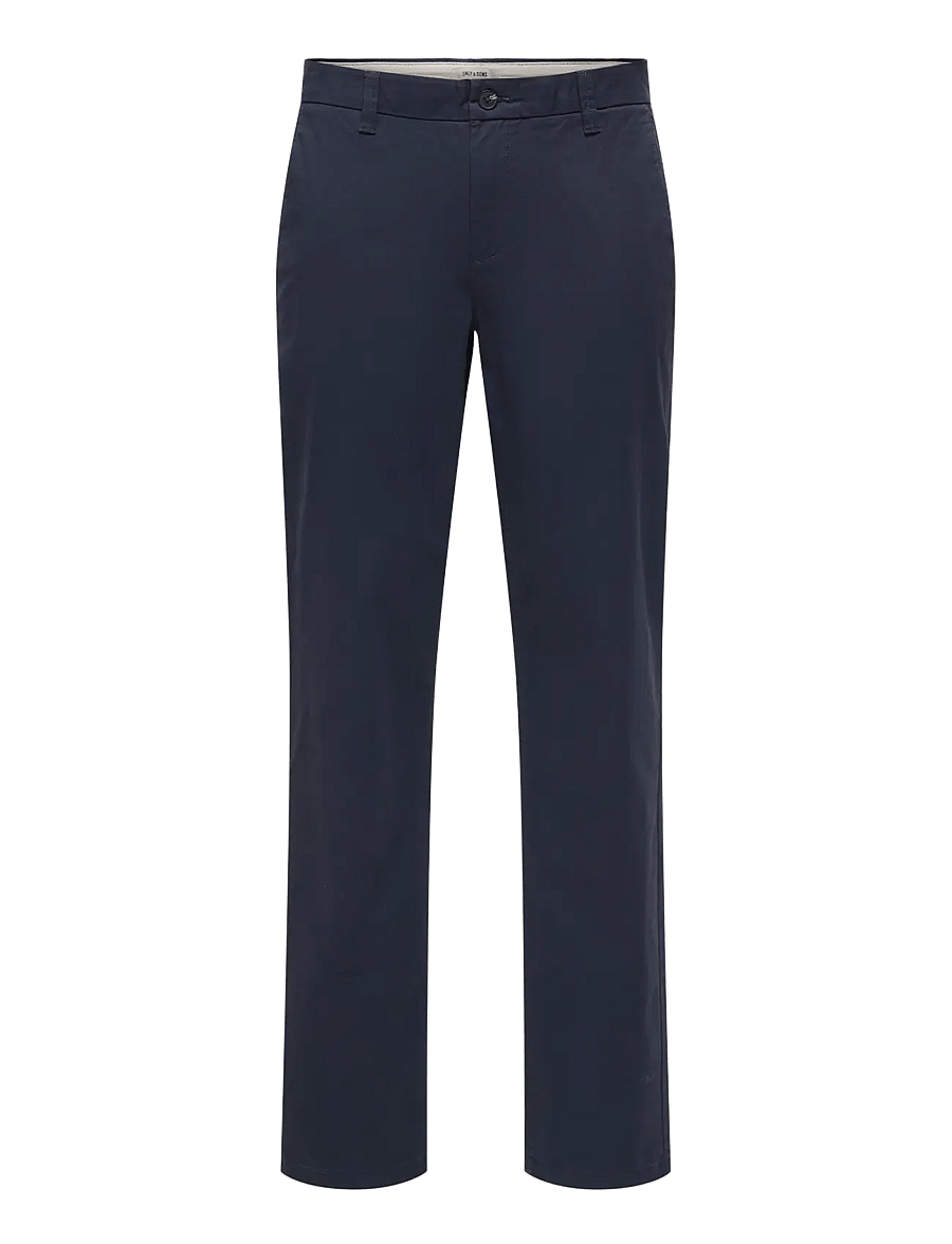 ONLY & SONS - ONSWEFT REG TWILL 0595 CHINO PANT NOOS - freizeithosen - dark navy - 1
