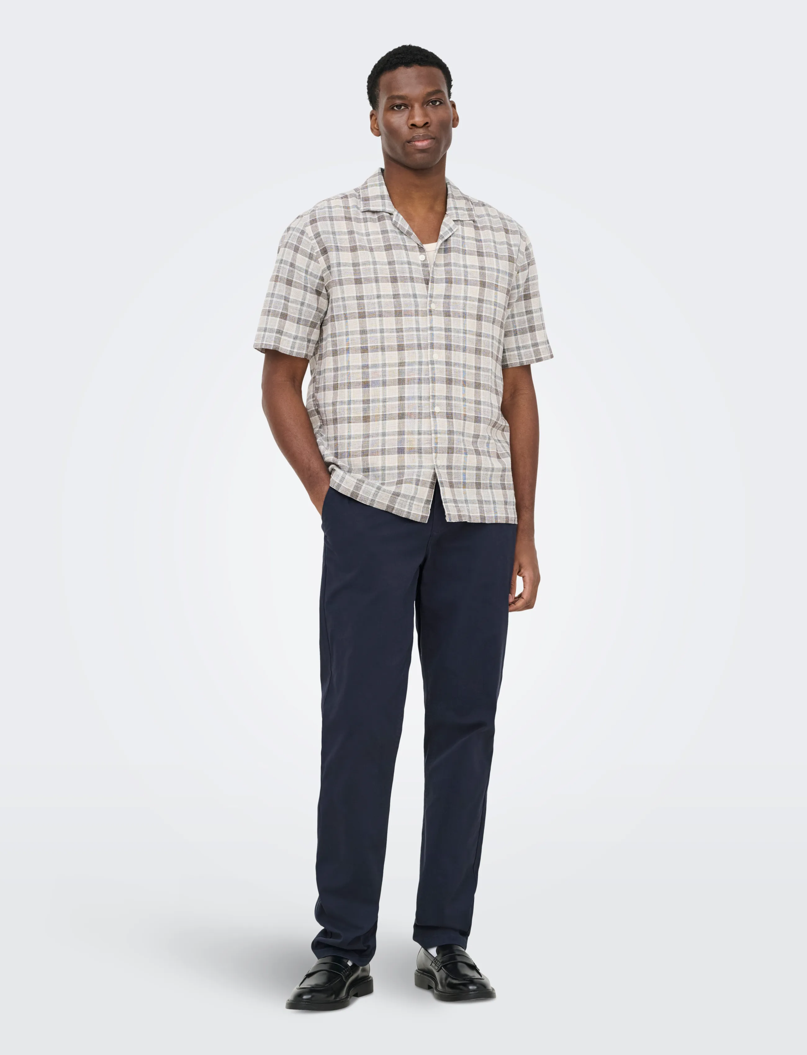 ONLY & SONS - ONSWEFT REG TWILL 0595 CHINO PANT NOOS - dark navy - 4