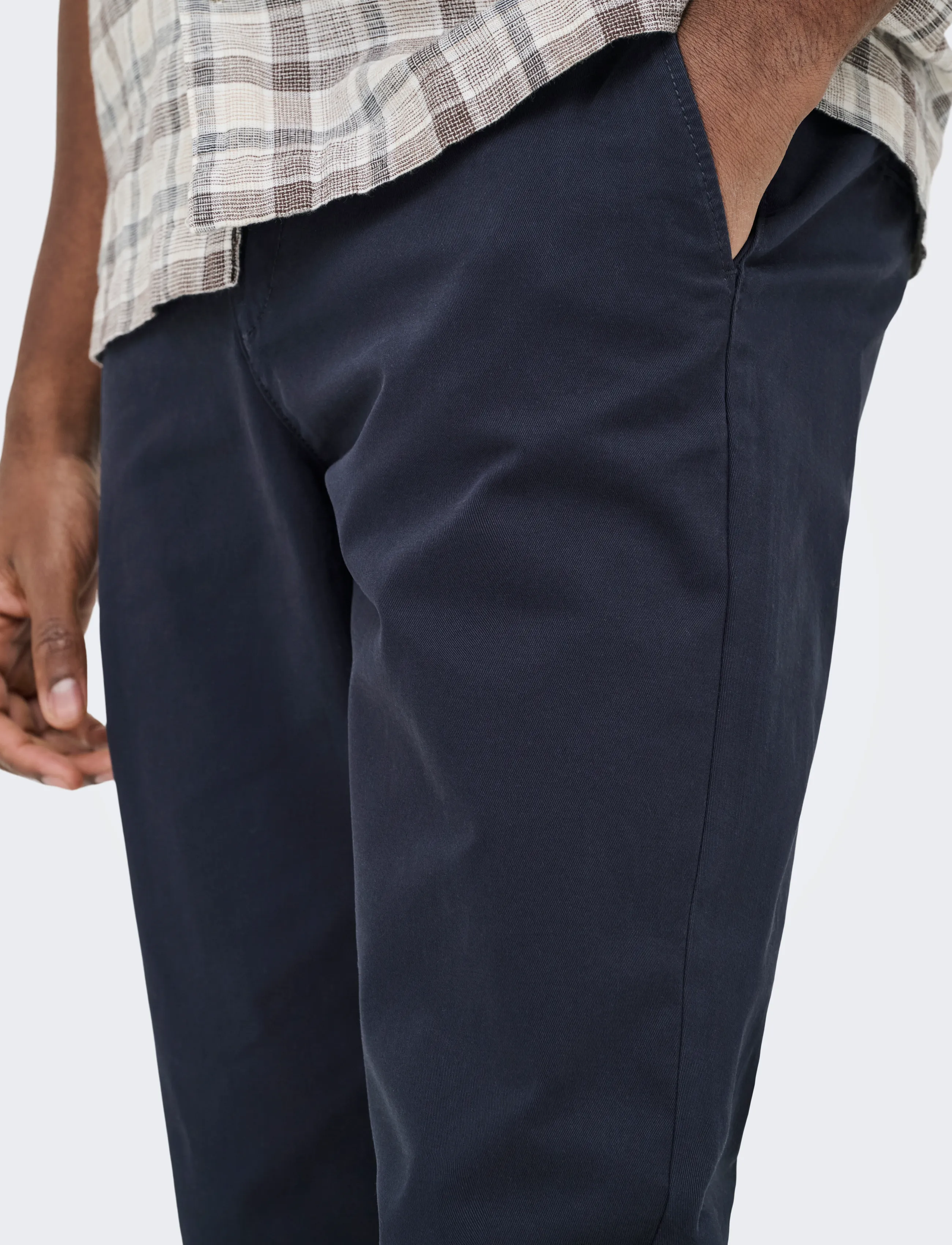 ONLY & SONS - ONSWEFT REG TWILL 0595 CHINO PANT NOOS - dark navy - 5
