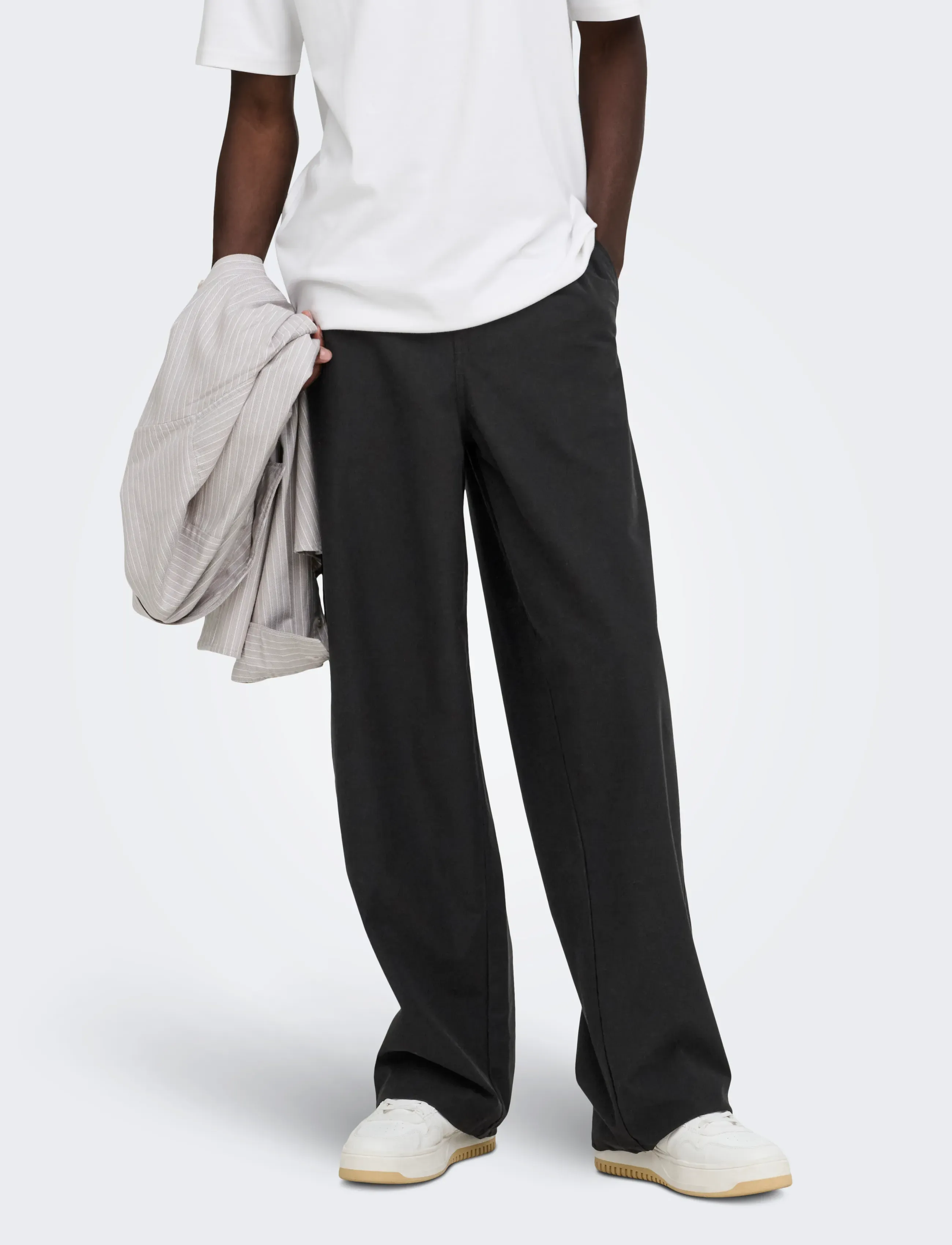 ONLY & SONS ONSBODE BARREL TWILL 0649 PANTS - Campaign - BLACK / black