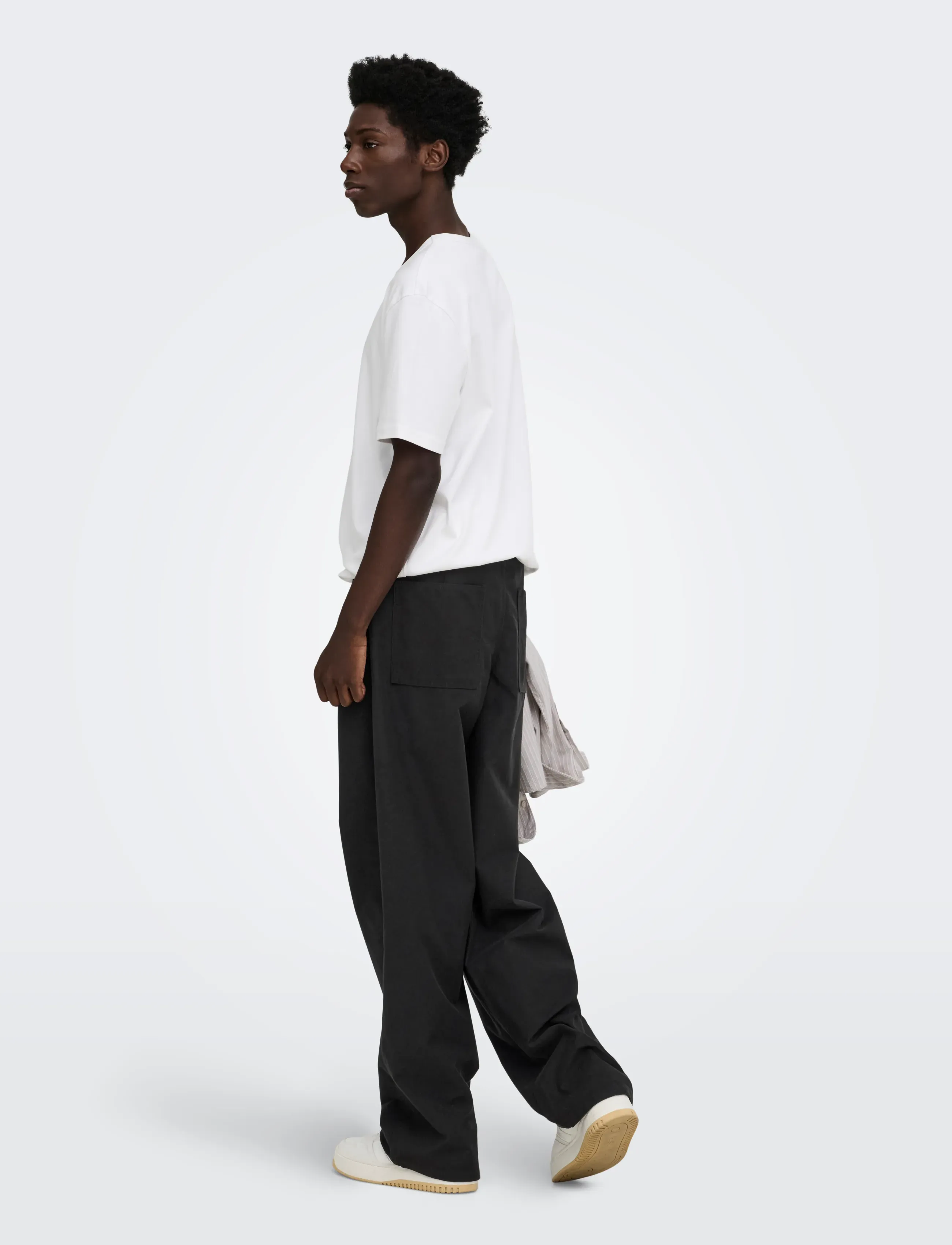 ONLY & SONS - ONSBODE BARREL TWILL 0649 PANTS - bukser & jeans - black - 3