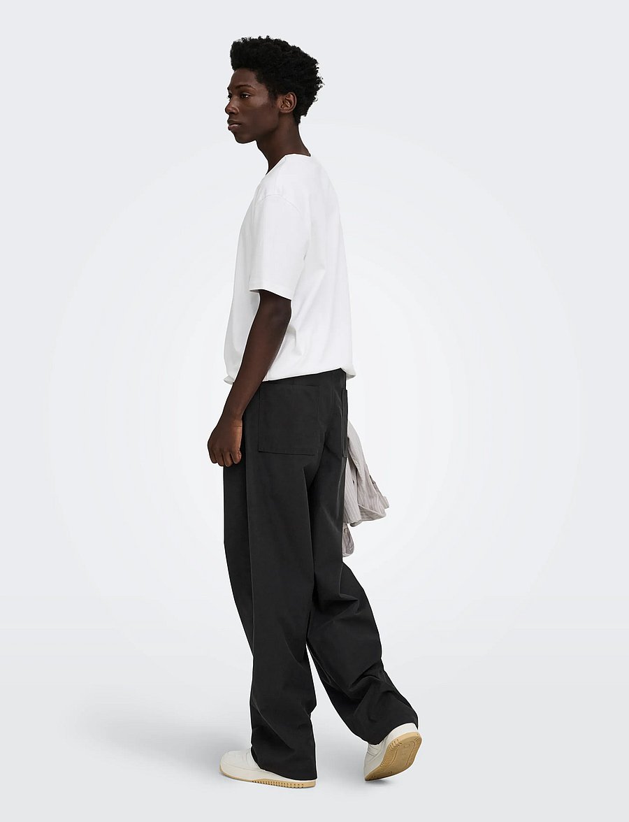 ONLY & SONS - ONSBODE BARREL TWILL 0649 PANTS - vabaajapüksid - black - 3