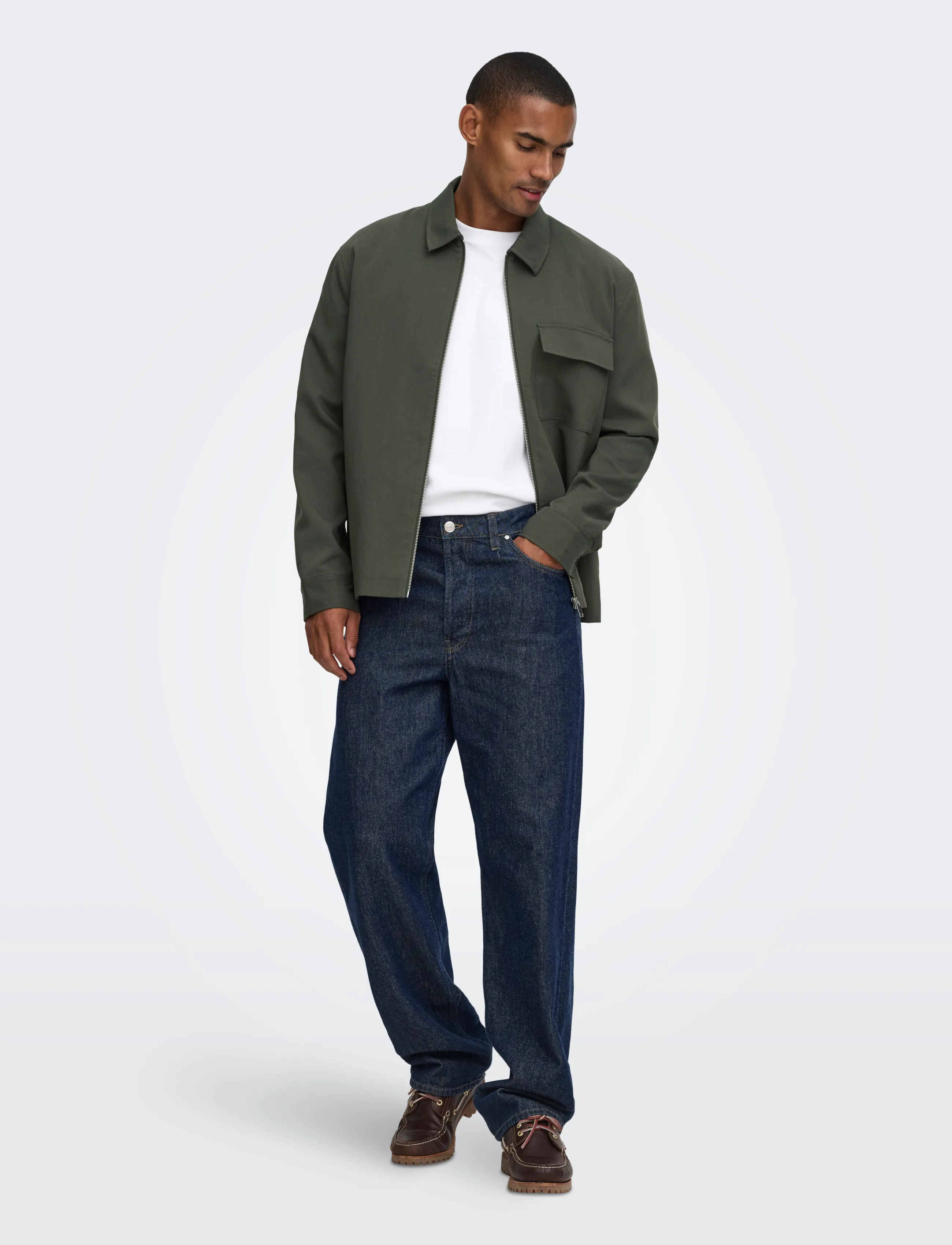ONLY & SONS - ONSWILL REG 0292 ZIP OVERSHIRT FRML NOOS - beluga - 4