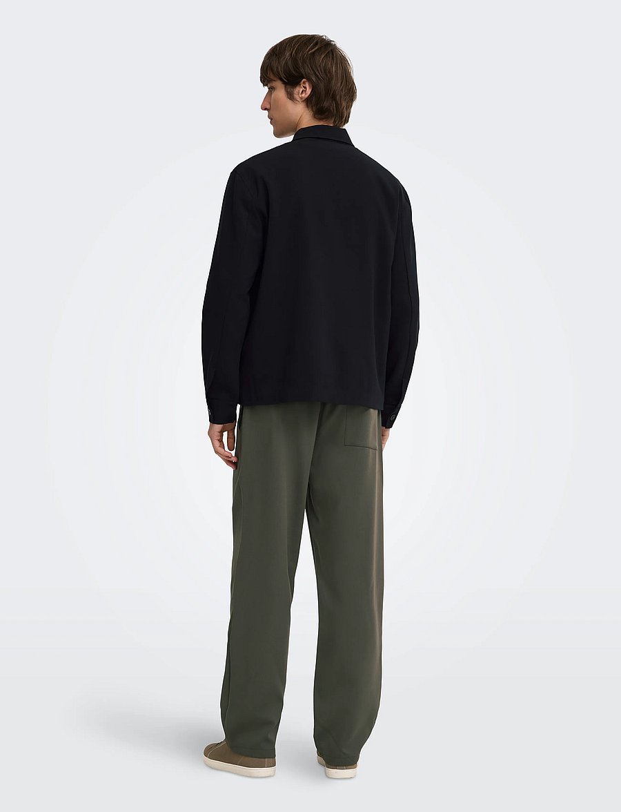 ONLY & SONS - ONSWILL REG 0292 ZIP OVERSHIRT FRML NOOS - forårsjakker - jet black - 3