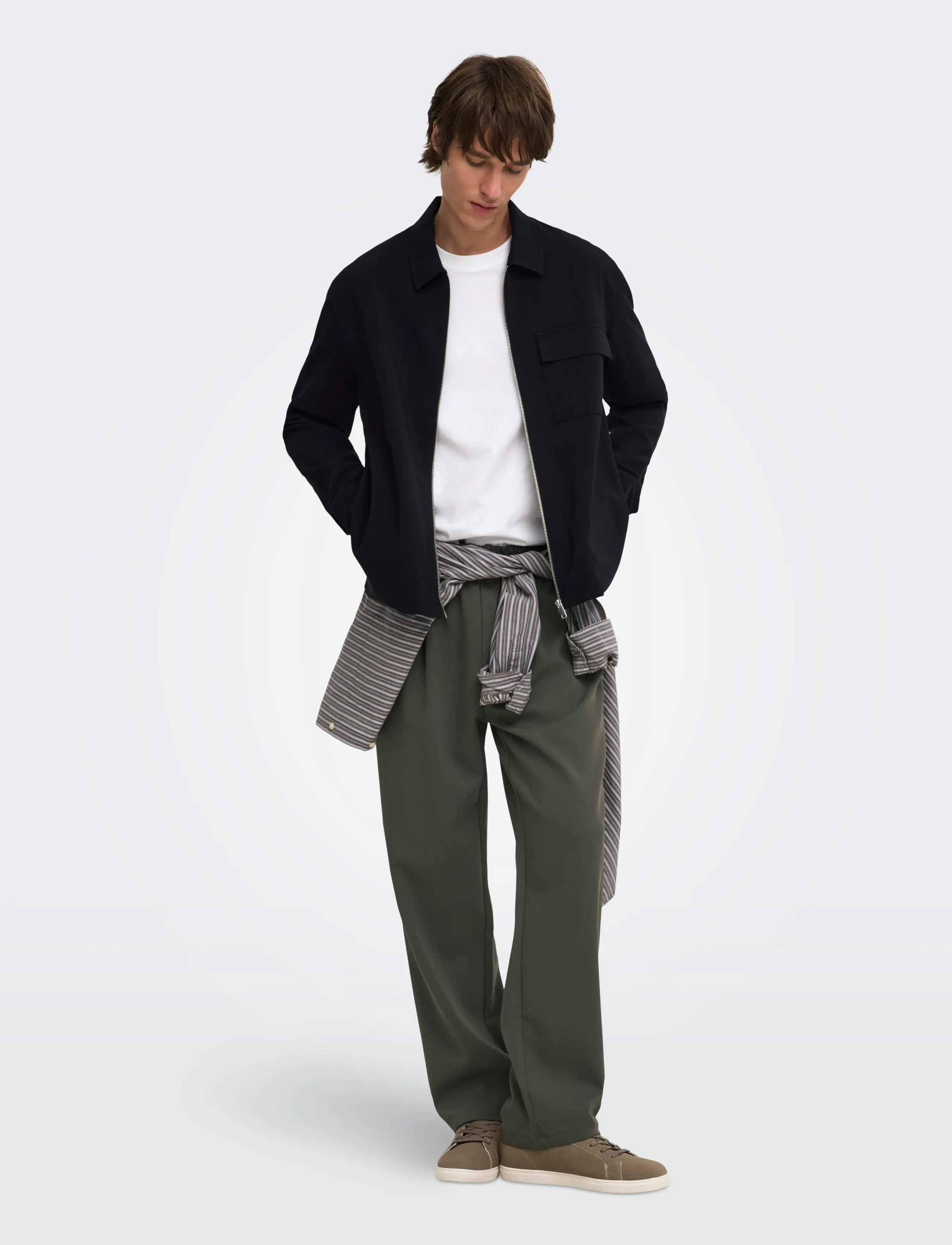 ONLY & SONS - ONSWILL REG 0292 ZIP OVERSHIRT FRML NOOS - jet black - 4