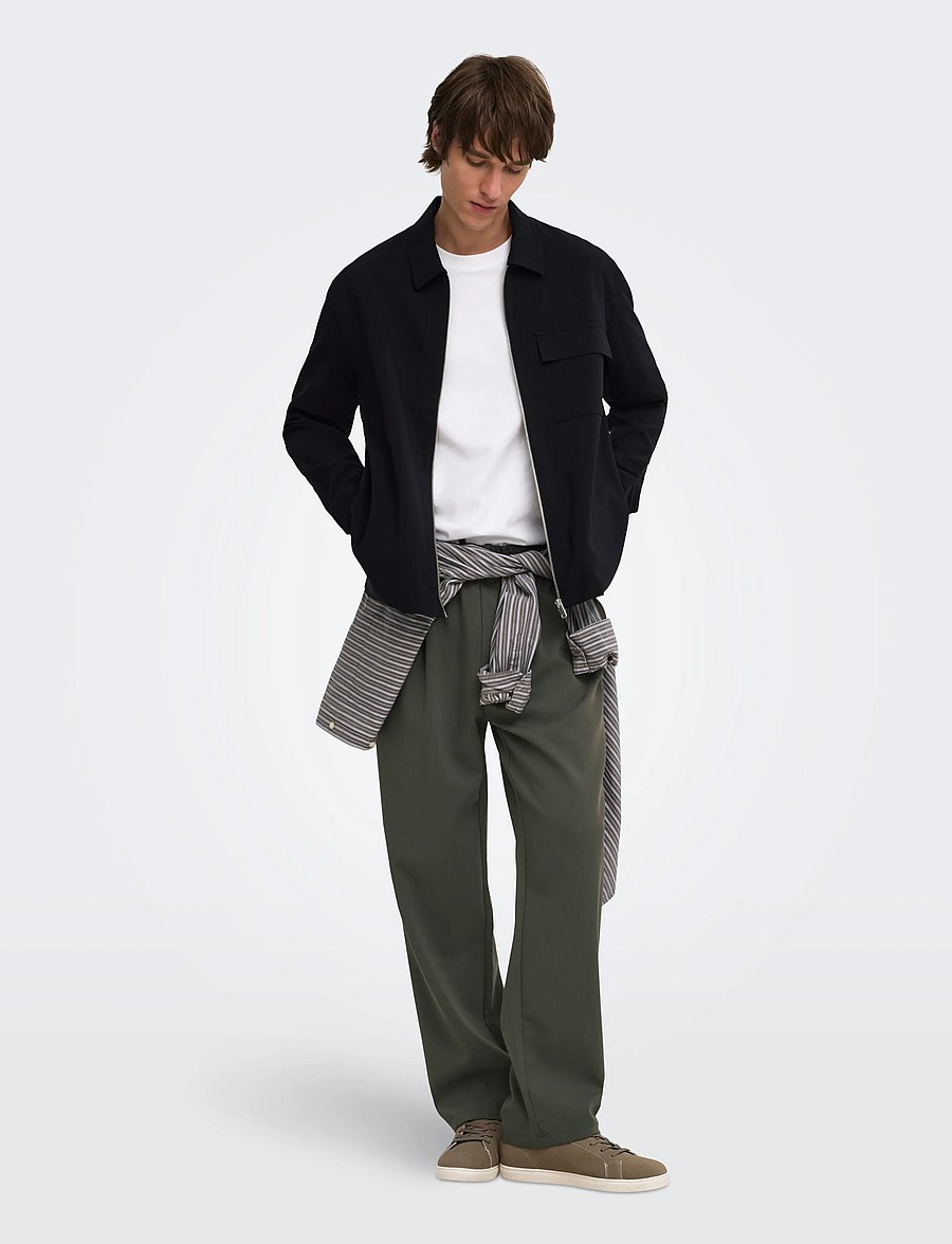ONLY & SONS - ONSWILL REG 0292 ZIP OVERSHIRT FRML NOOS - forårsjakker - jet black - 4
