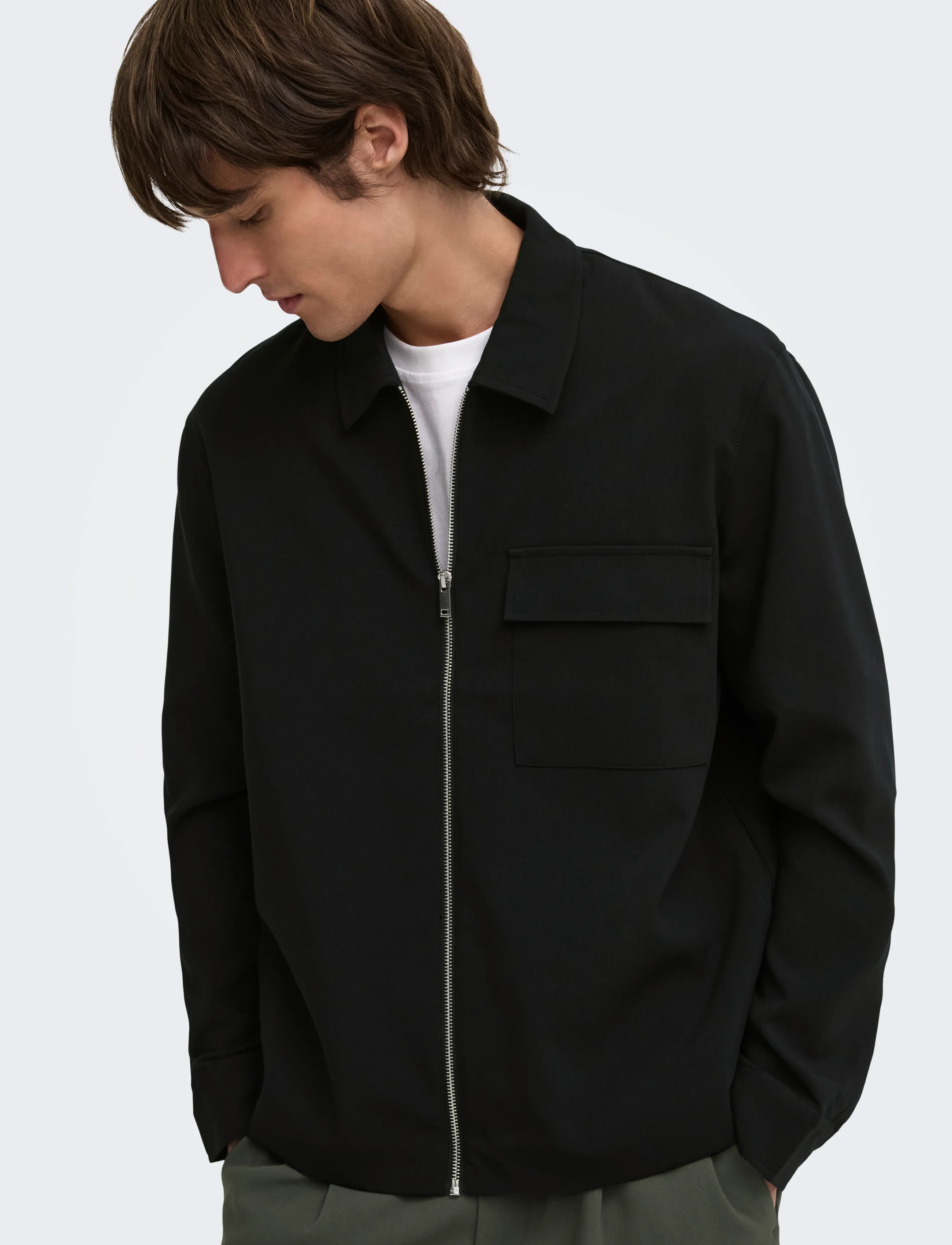 ONLY & SONS Onswill Reg 0292 Zip Overshirt Frml Noos bomberjackor herr – bild 6
