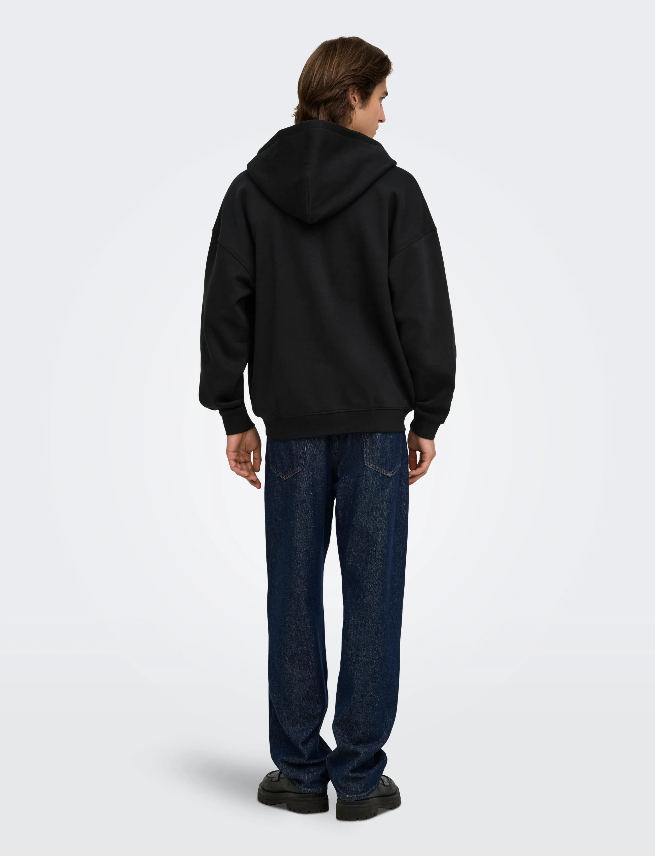 ONLY & SONS - ONSCERES OVZ ZIP HOODIE SWEAT NOOS - black - 3