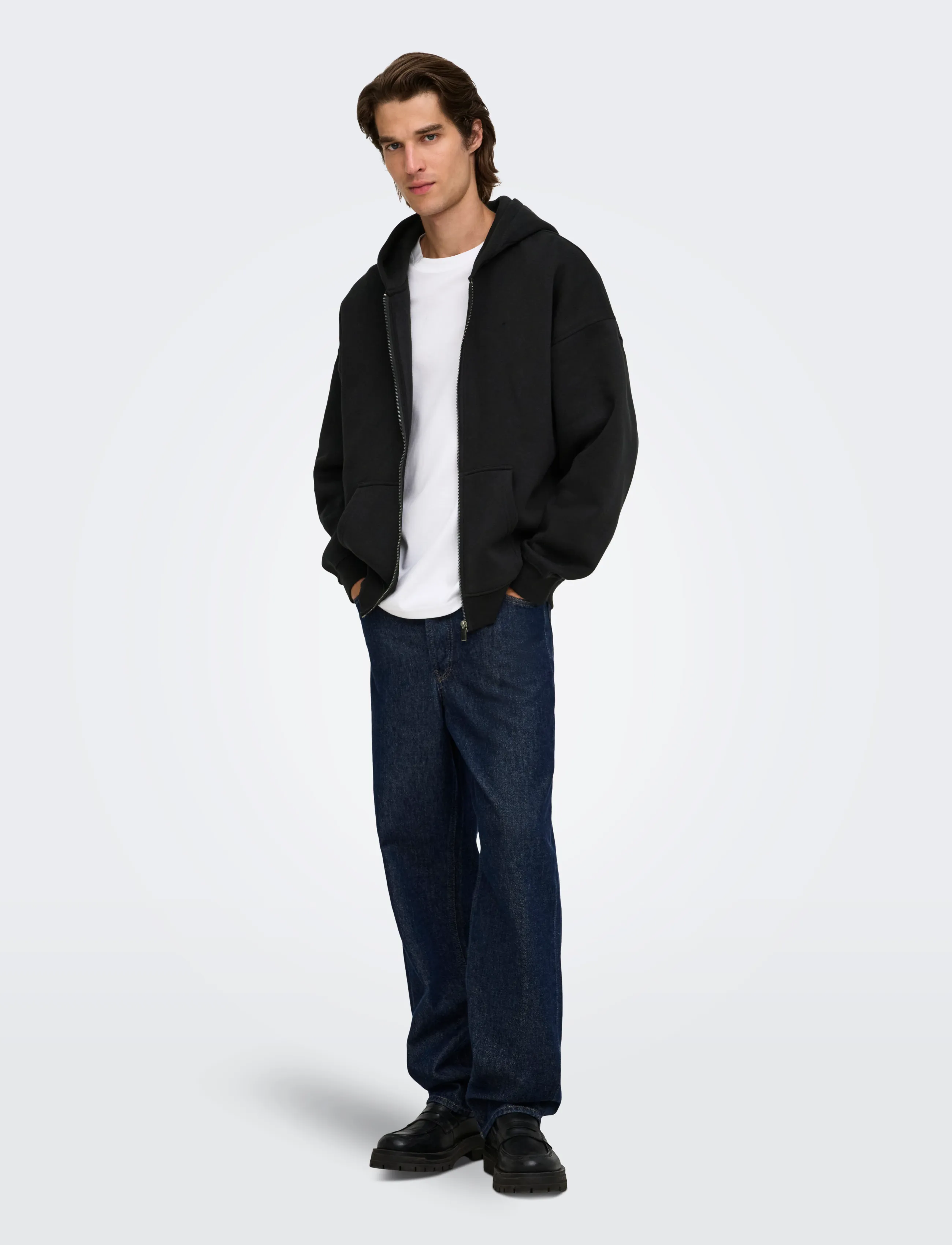 ONLY & SONS - ONSCERES OVZ ZIP HOODIE SWEAT NOOS - black - 4