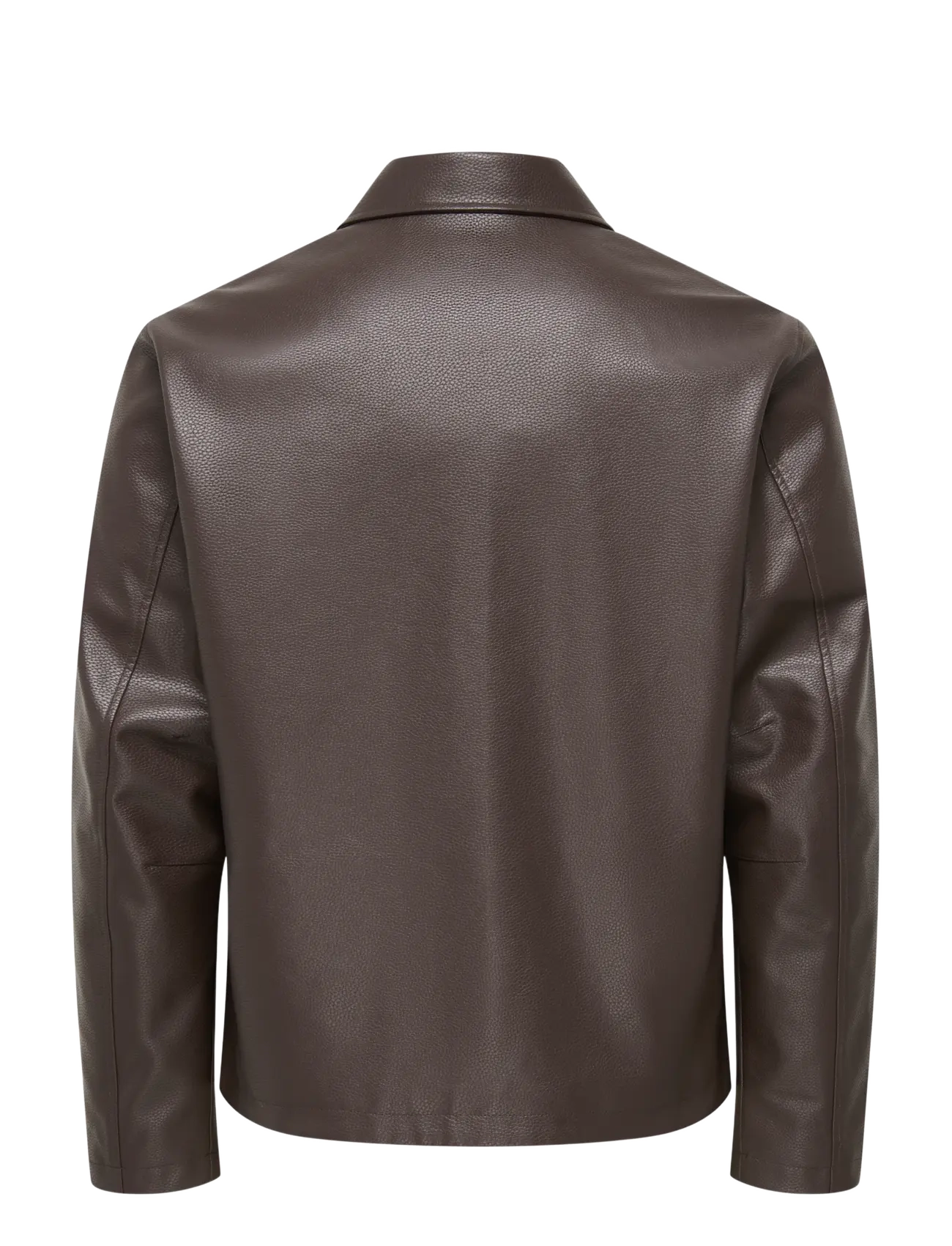 ONLY & SONS - ONSREM PU JACKET OTW VD - hot fudge - 2