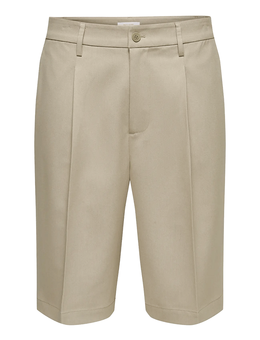 ONLY & SONS - ONSDAVES LOOSE TAILORED 0346 SHORTS FRML - chinos shorts - chinchilla - 1