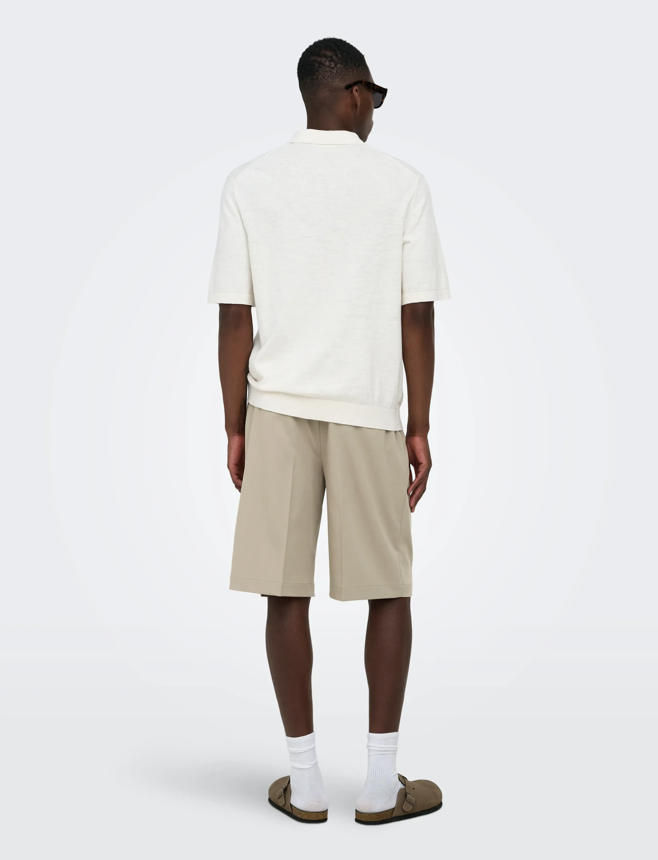 ONLY & SONS - ONSDAVES LOOSE TAILORED 0346 SHORTS FRML - chinos shorts - chinchilla - 3