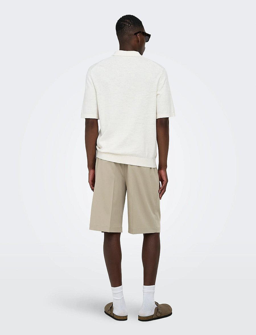 ONLY & SONS - ONSDAVES LOOSE TAILORED 0346 SHORTS FRML - chinos shorts - chinchilla - 3