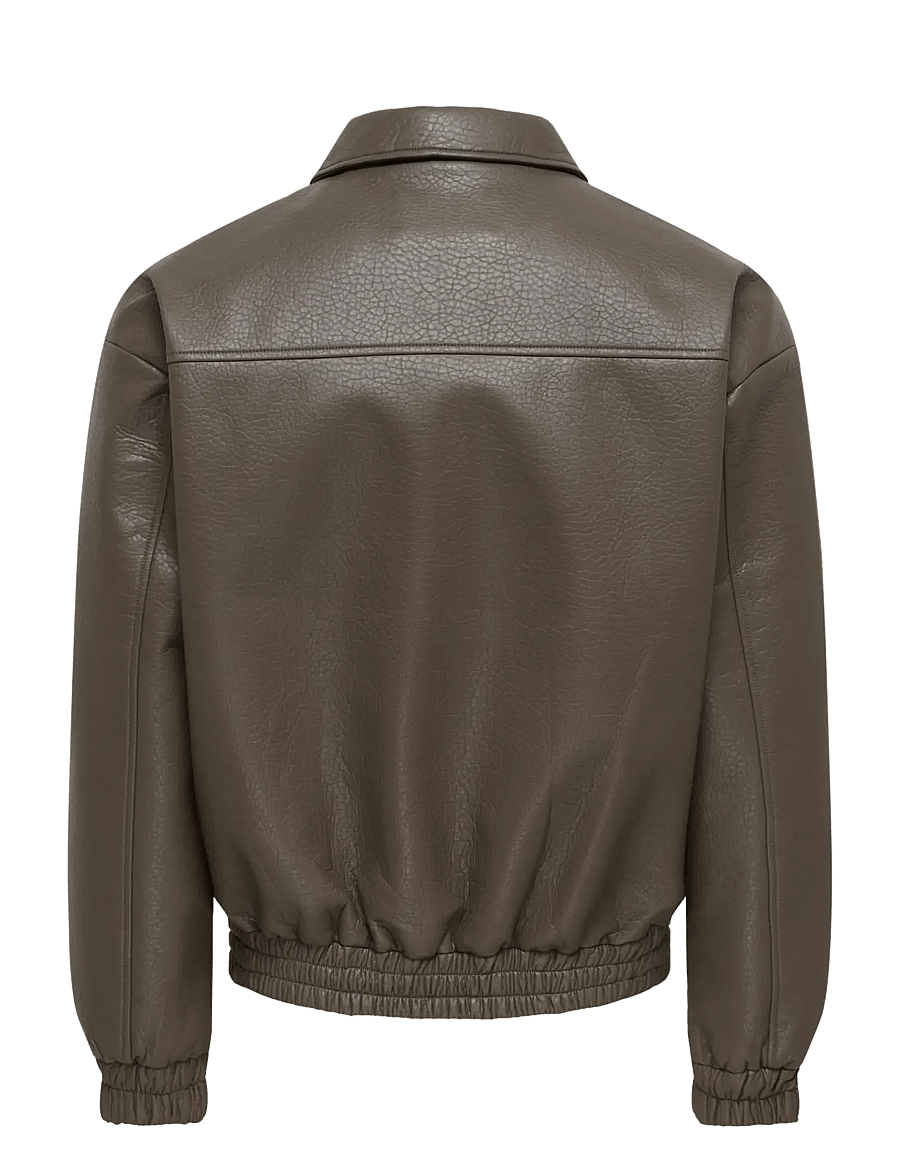 ONLY & SONS - ONSREX PU JACKET OTW VD - beluga - 1