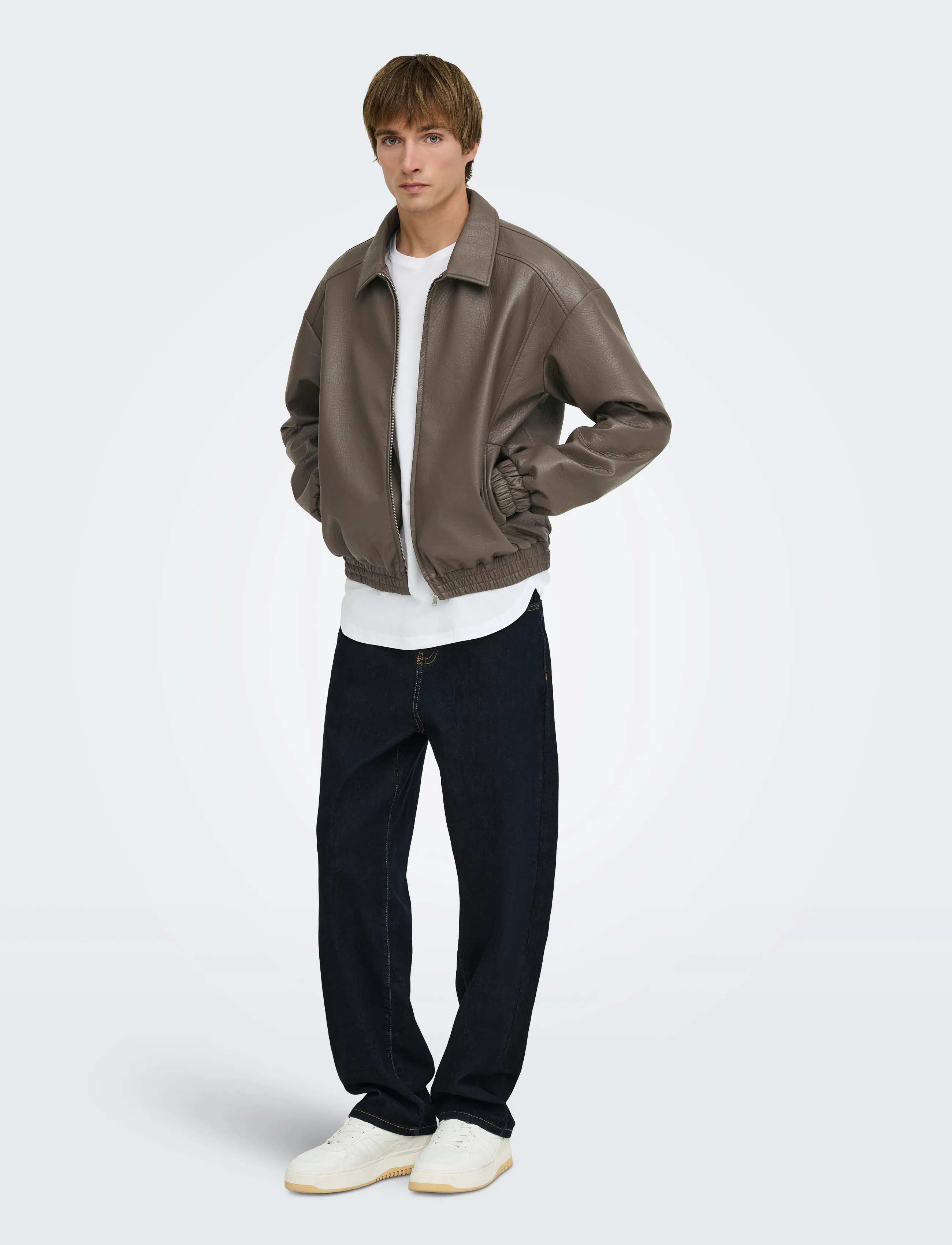 ONLY & SONS Onsrex Pu Jacket Otw Vd jackor herr – bild 3