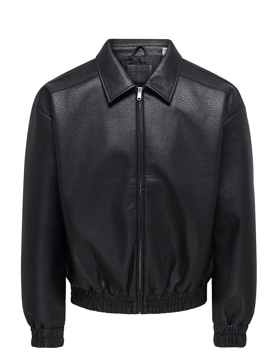ONLY & SONS - ONSREX PU JACKET OTW VD - black - 1