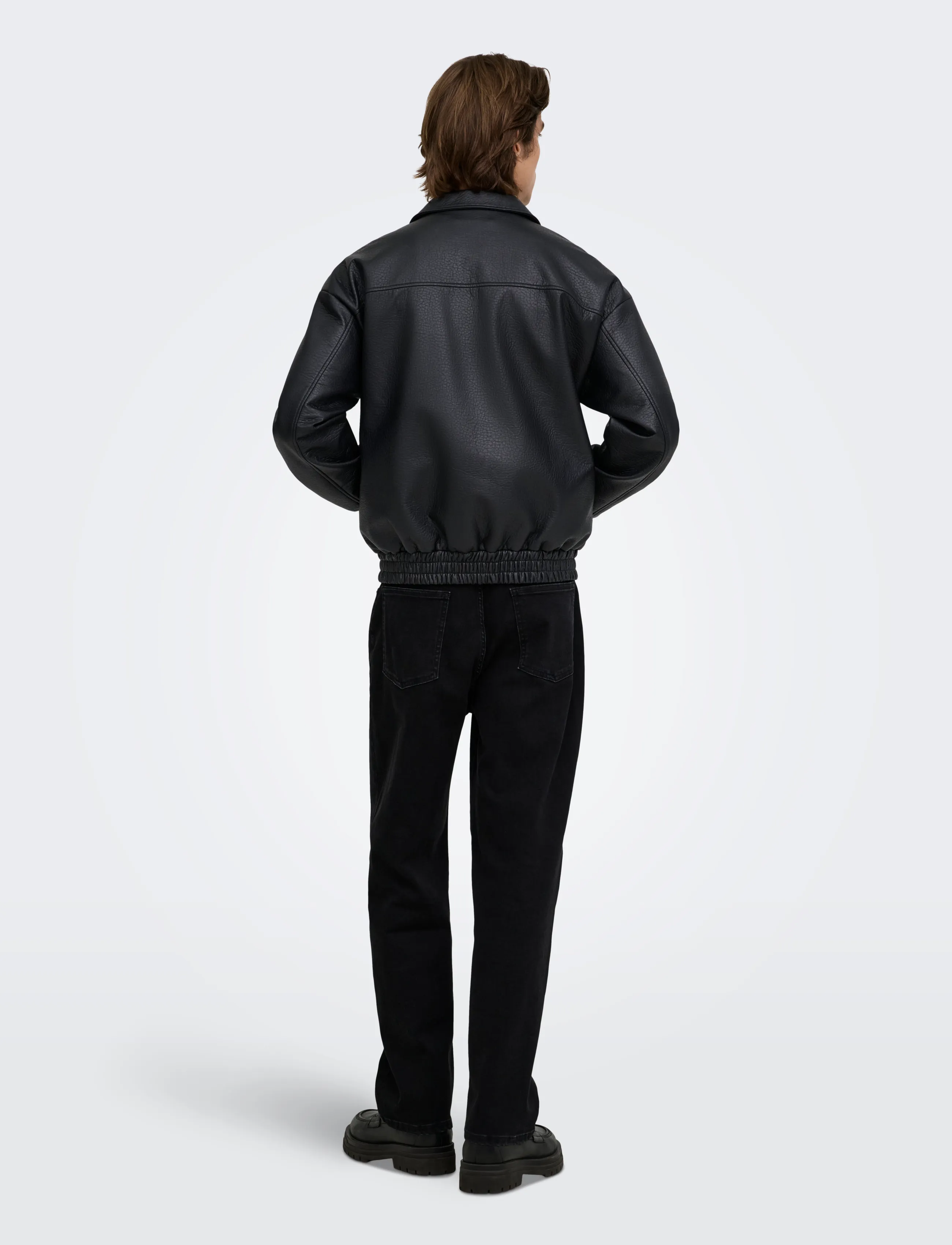 ONLY & SONS - ONSREX PU JACKET OTW VD - black - 3