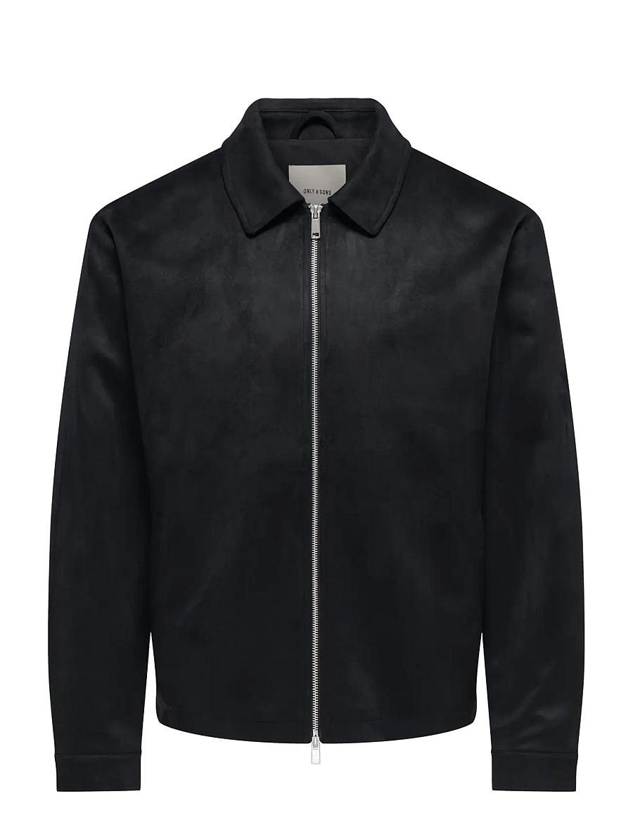 ONLY & SONS - ONSRUBY FAKE SUEDE JACKET OTW VD - fall jackets - black - 0