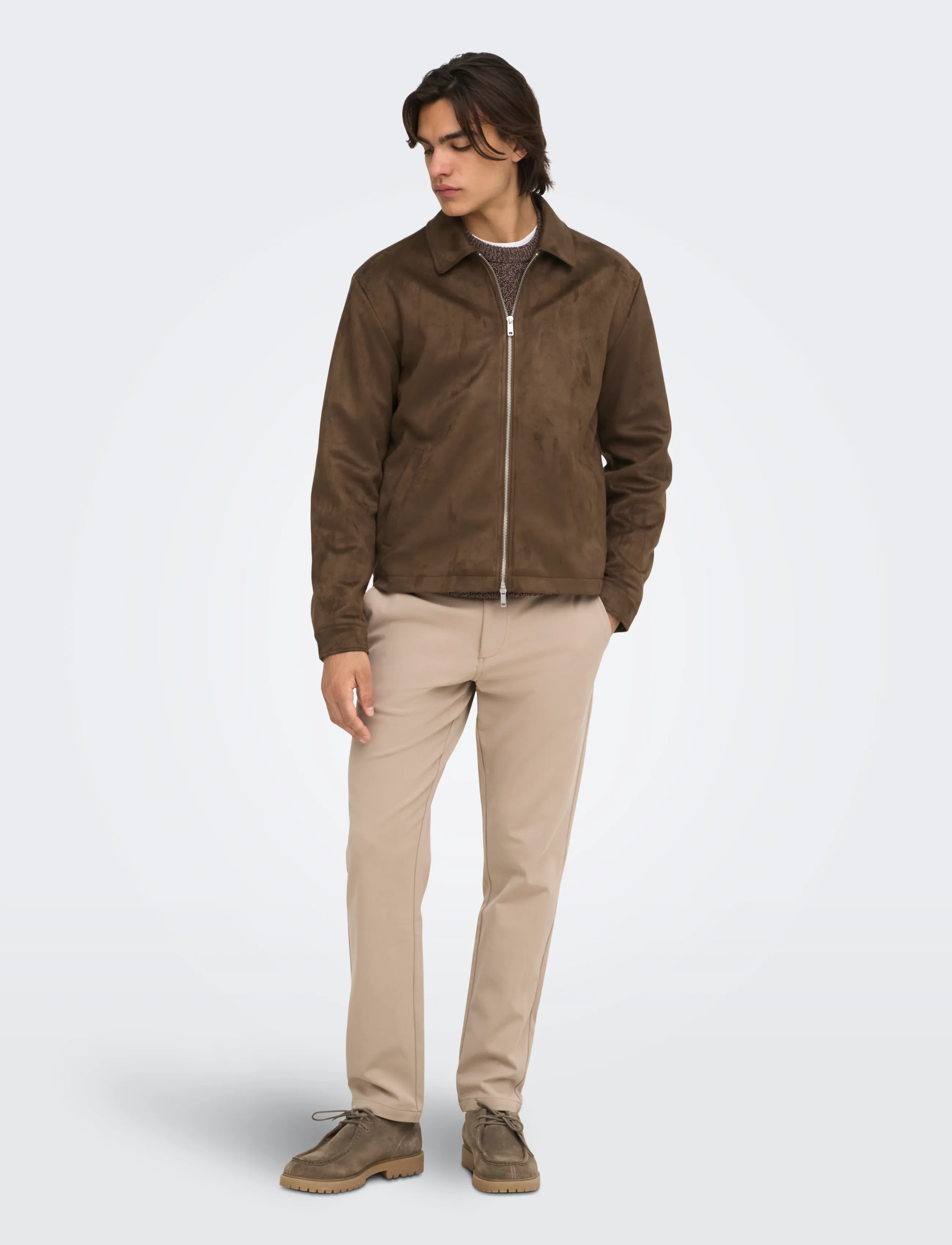 ONLY & SONS - ONSRUBY FAKE SUEDE JACKET OTW VD - efterårsjakker - carafe - 4