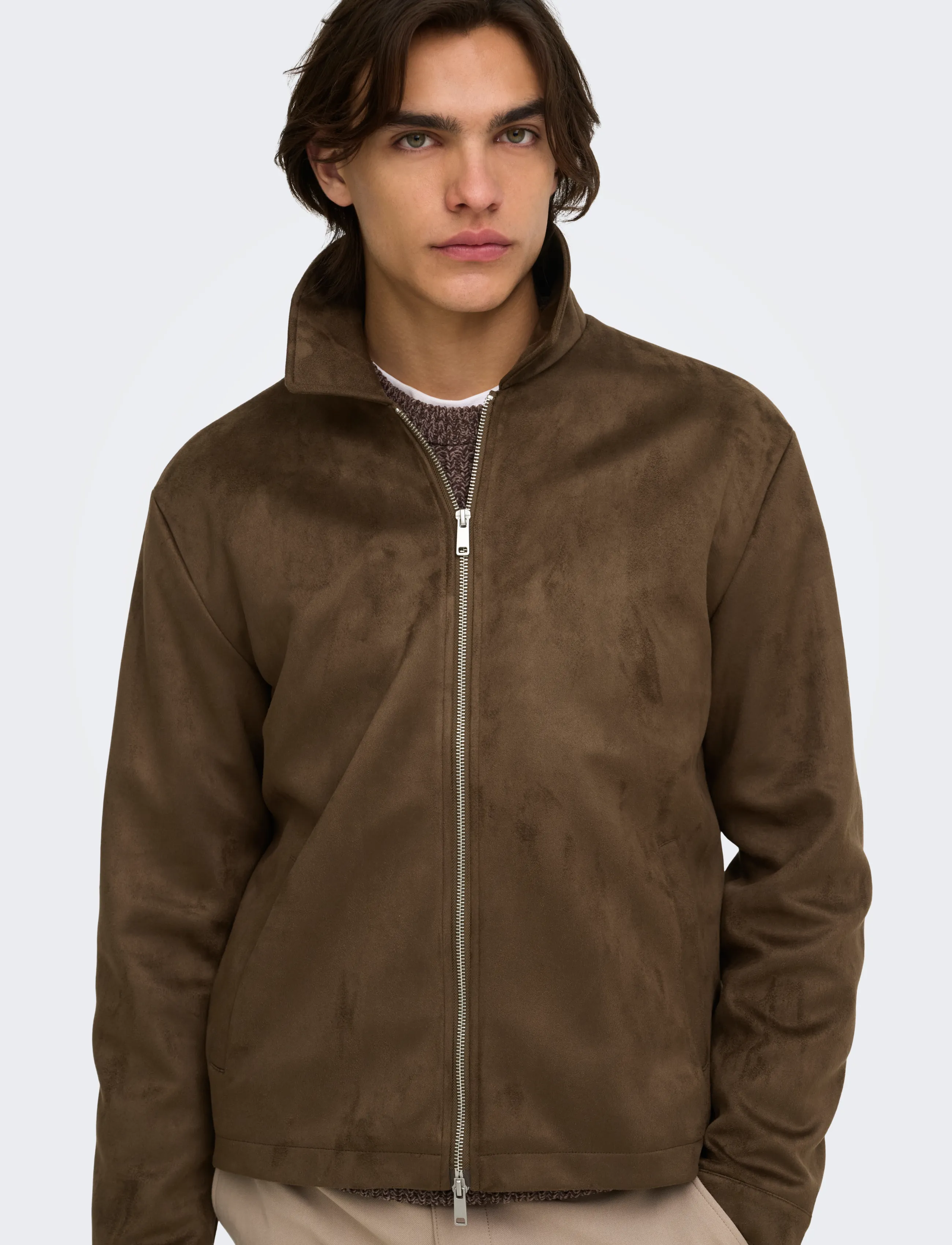 ONLY & SONS - ONSRUBY FAKE SUEDE JACKET OTW VD - efterårsjakker - carafe - 5