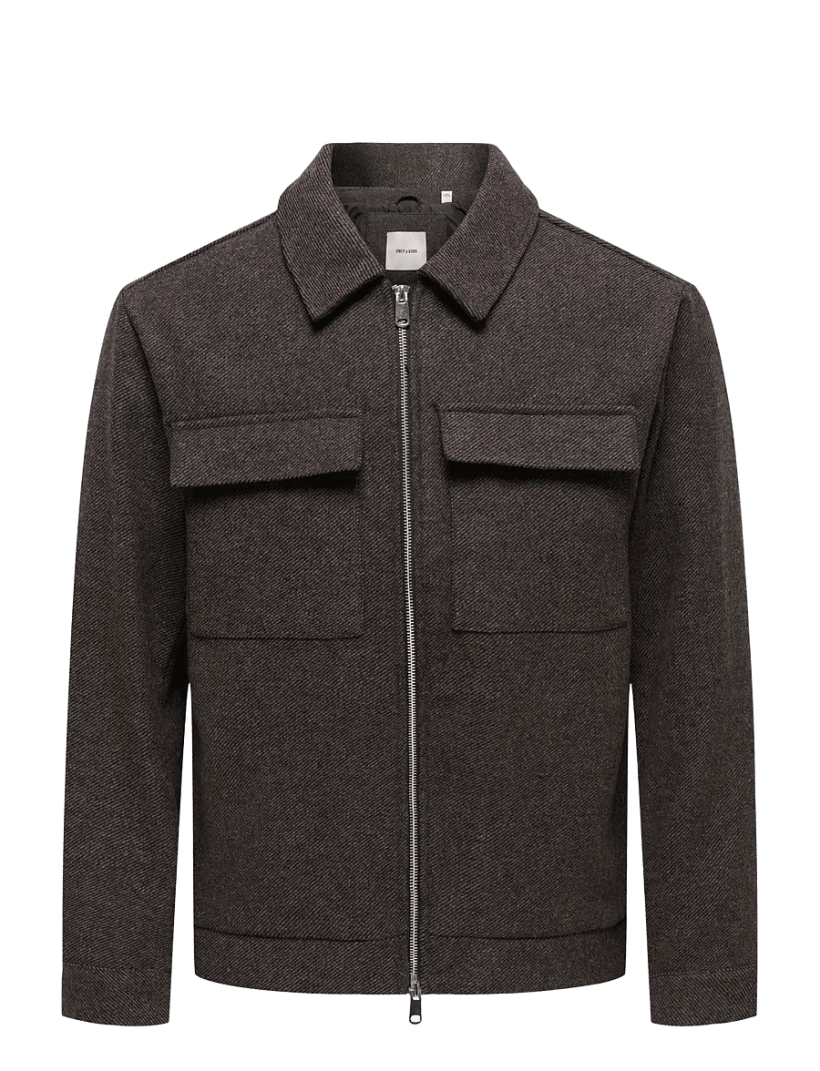 ONLY & SONS - ONSRUSH WOOL JACKET OTW FRML NOOS - dark grey melange - 1