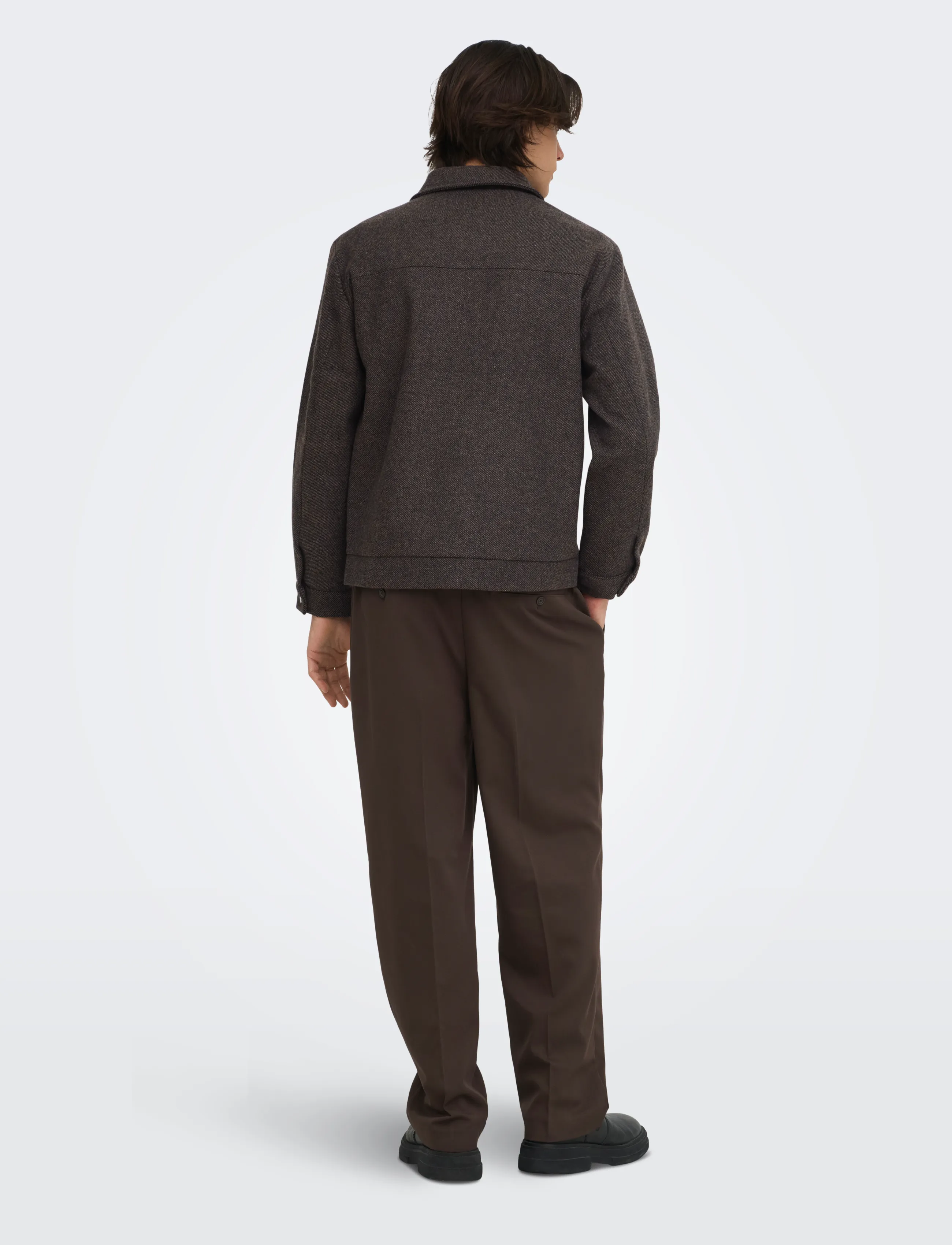 ONLY & SONS - ONSRUSH WOOL JACKET OTW FRML NOOS - dark grey melange - 3